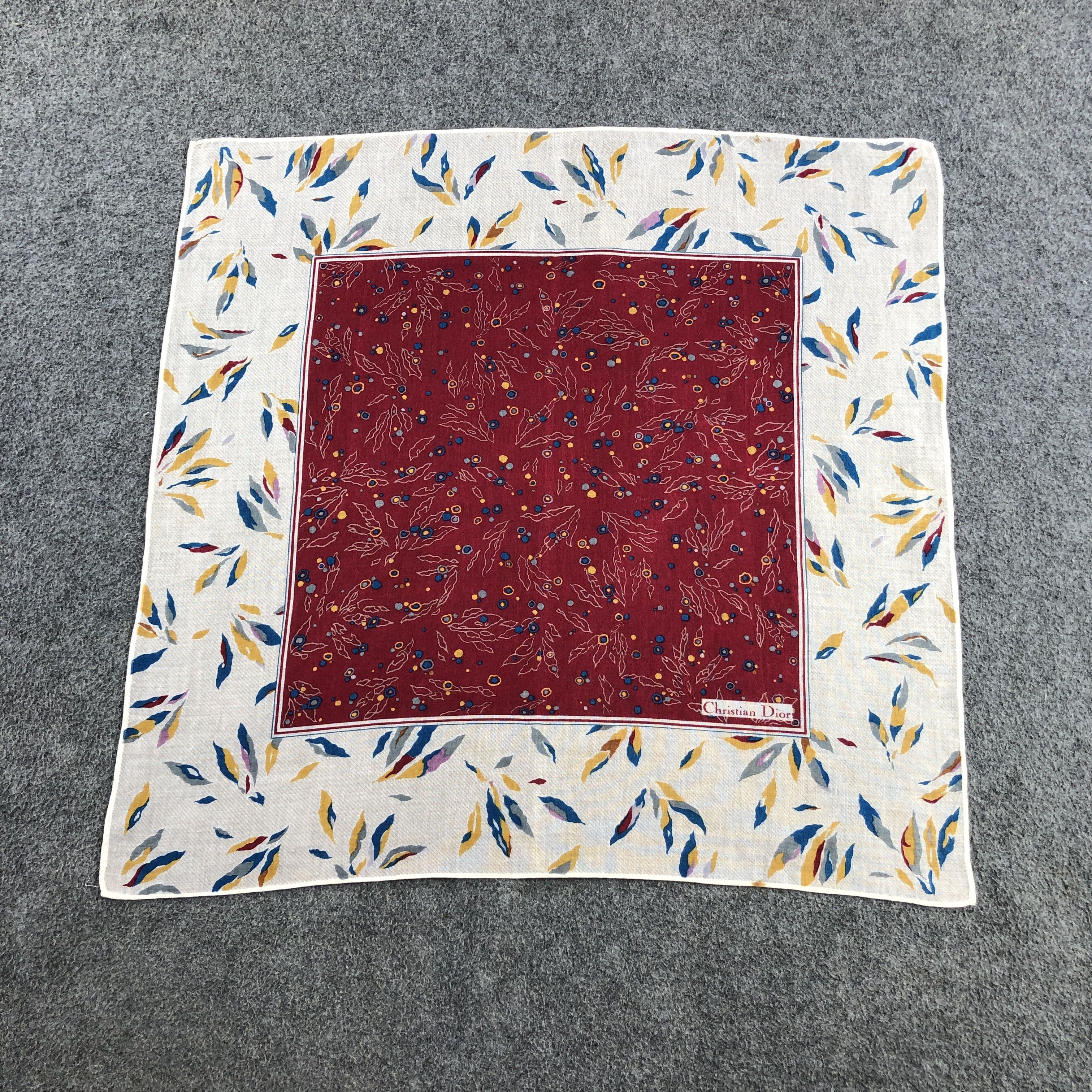 Christian Dior Monsieur Christian Dior Handkerchief Neckerchief Bandana H2787 Size ONE SIZE - 2 Thumbnail