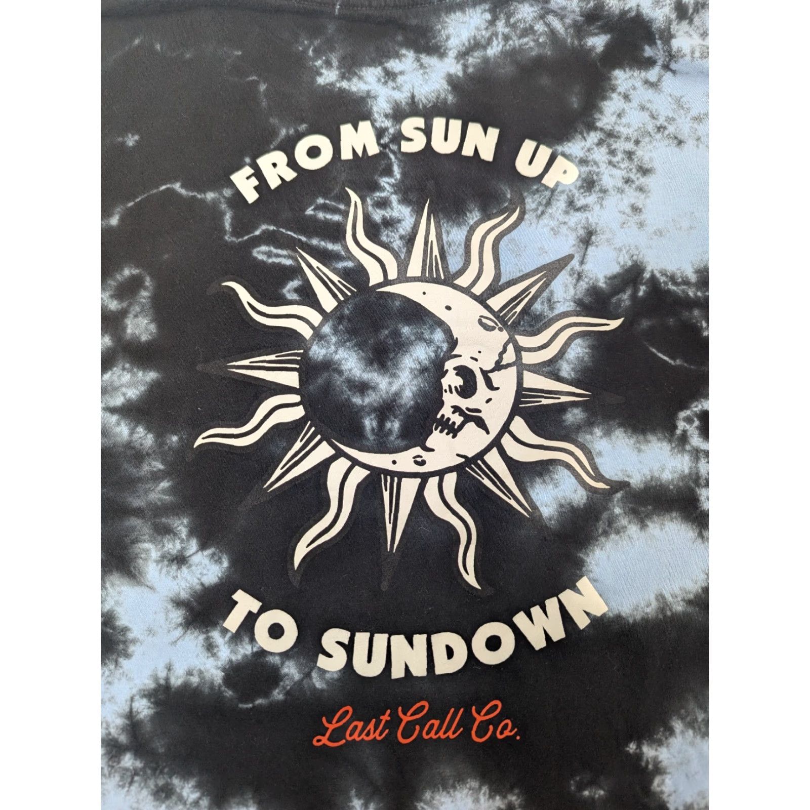 Vintage Last Call Co Shirt Mens Large Black Long Sleeve Tie Dye Skeleton Moon From Sun Up To Sundown Size US L / EU 52-54 / 3 - 2 Thumbnail