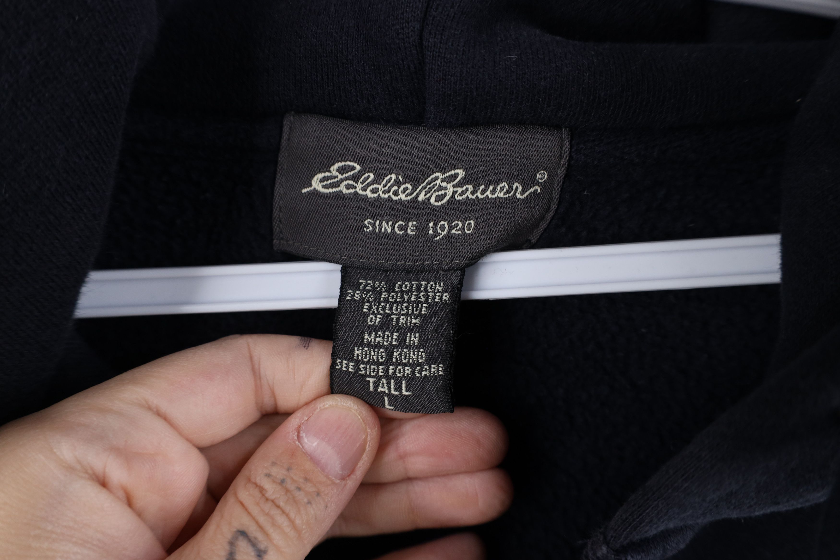Eddie Bauer Vintage Eddie Bauer Spell Out Heavyweight Hoodie Blue Size US L / EU 52-54 / 3 - 4 Thumbnail