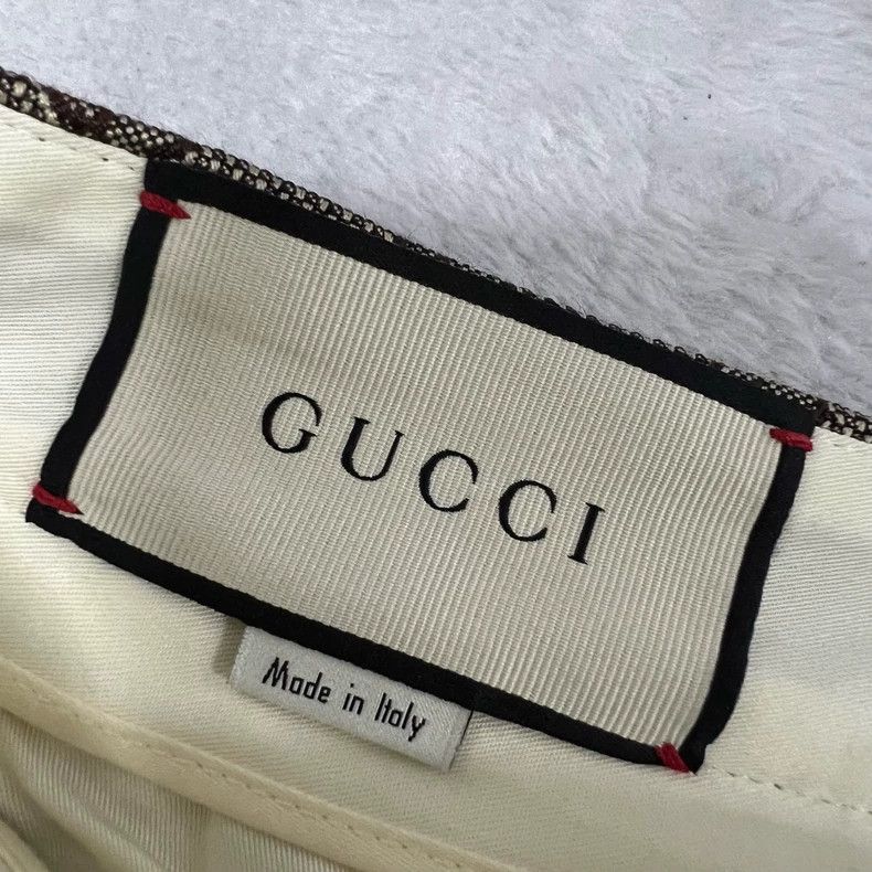 Gucci Gucci Brown GG full-print wide-leg pants 2501-Nextarrow Size US 36 / EU 52 - 4 Thumbnail