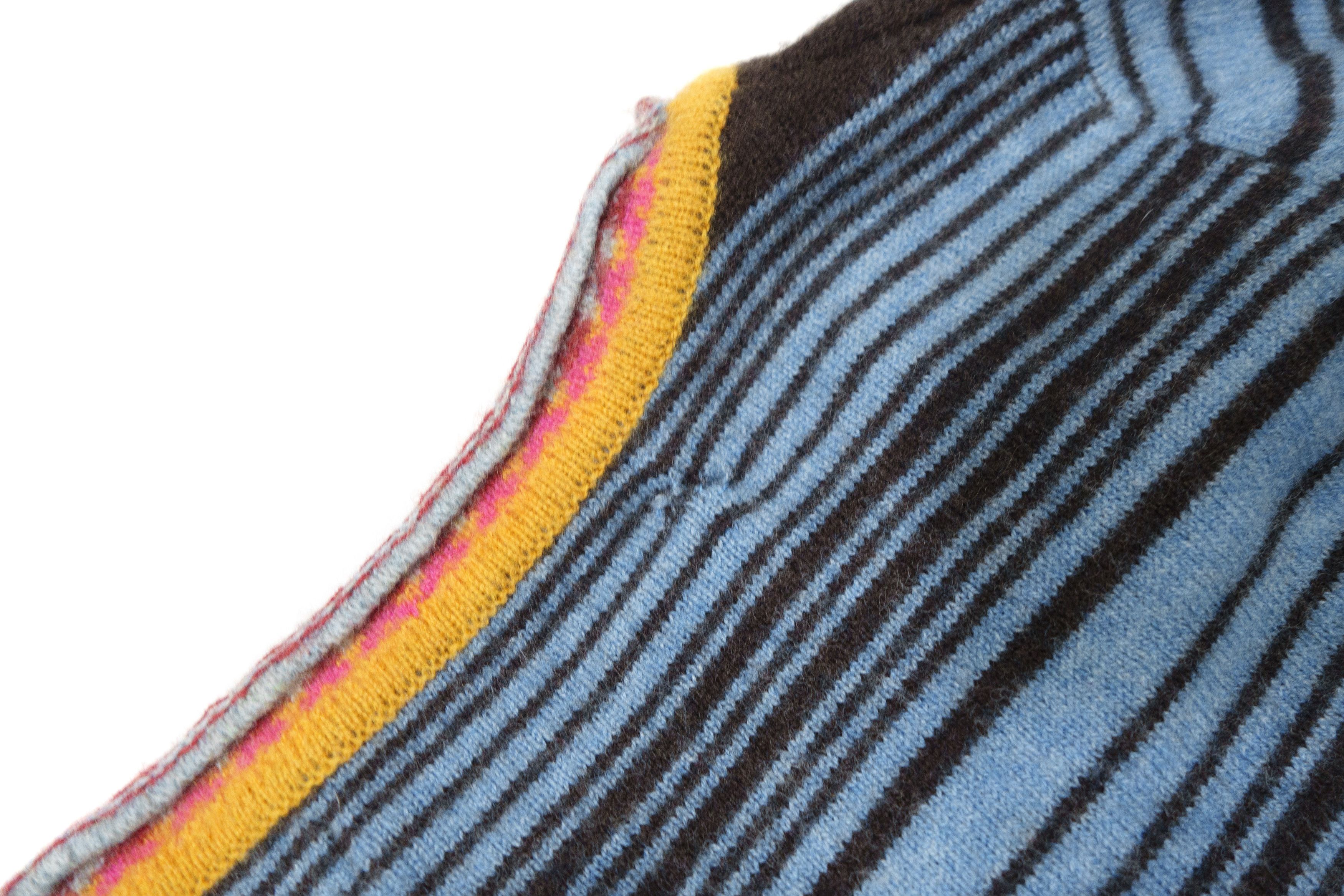 Other IVKO Striped Wool Knit Dress Floral Intarsia Pattern Y2K Size S / US 4 / IT 40 - 8 Thumbnail