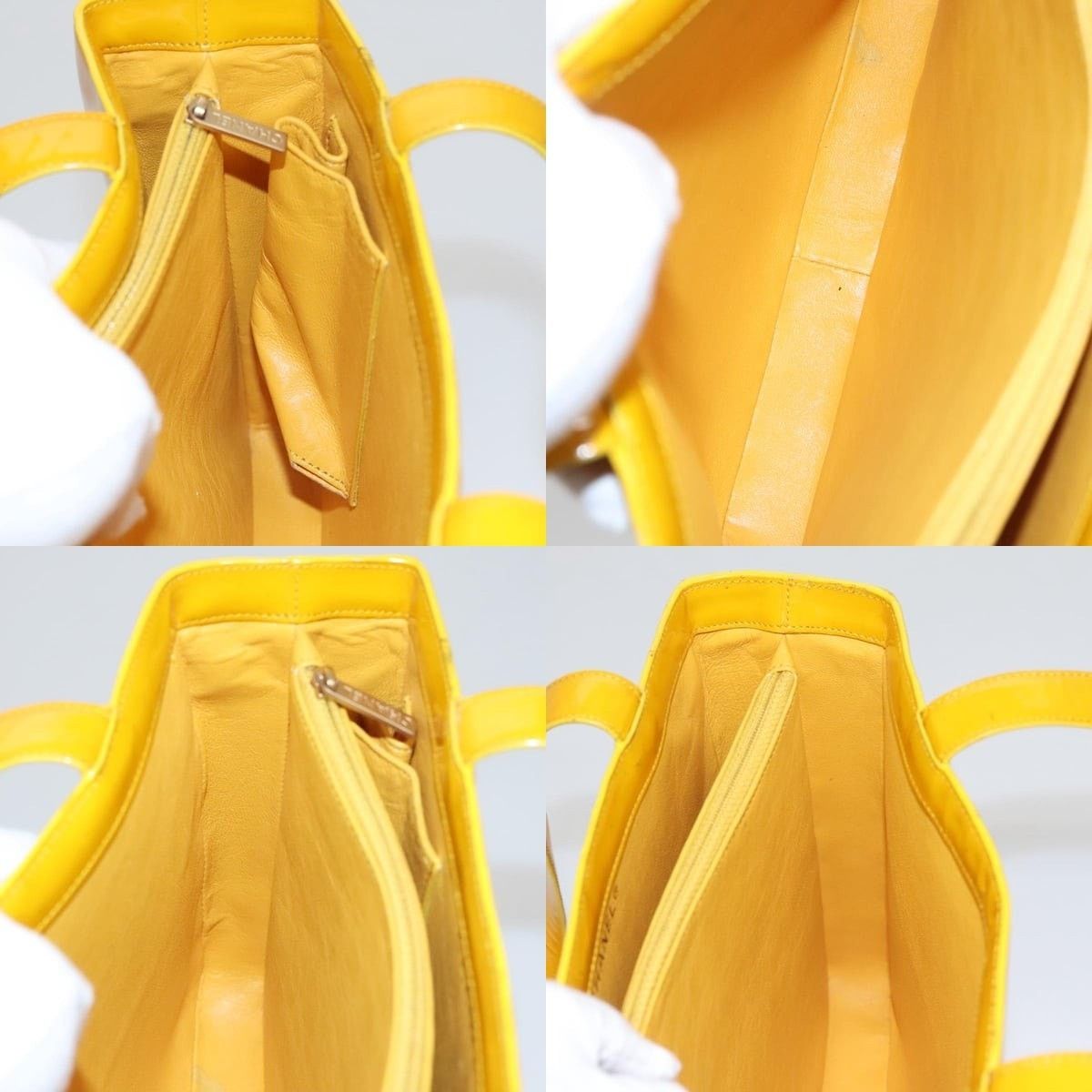 Chanel Chanel Tote Bag Enamel Yellow CC Size ONE SIZE - 7 Thumbnail
