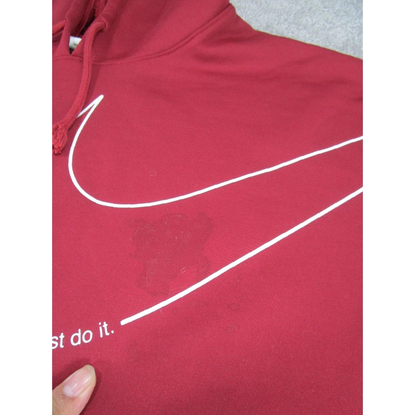 Nike VINTAGE Nike Hoodie Shirt Mens 1X Red Pullover Therma Fit Fleece Hooded Sweatshirt Mens Size US XL / EU 56 / 4 - 3 Thumbnail