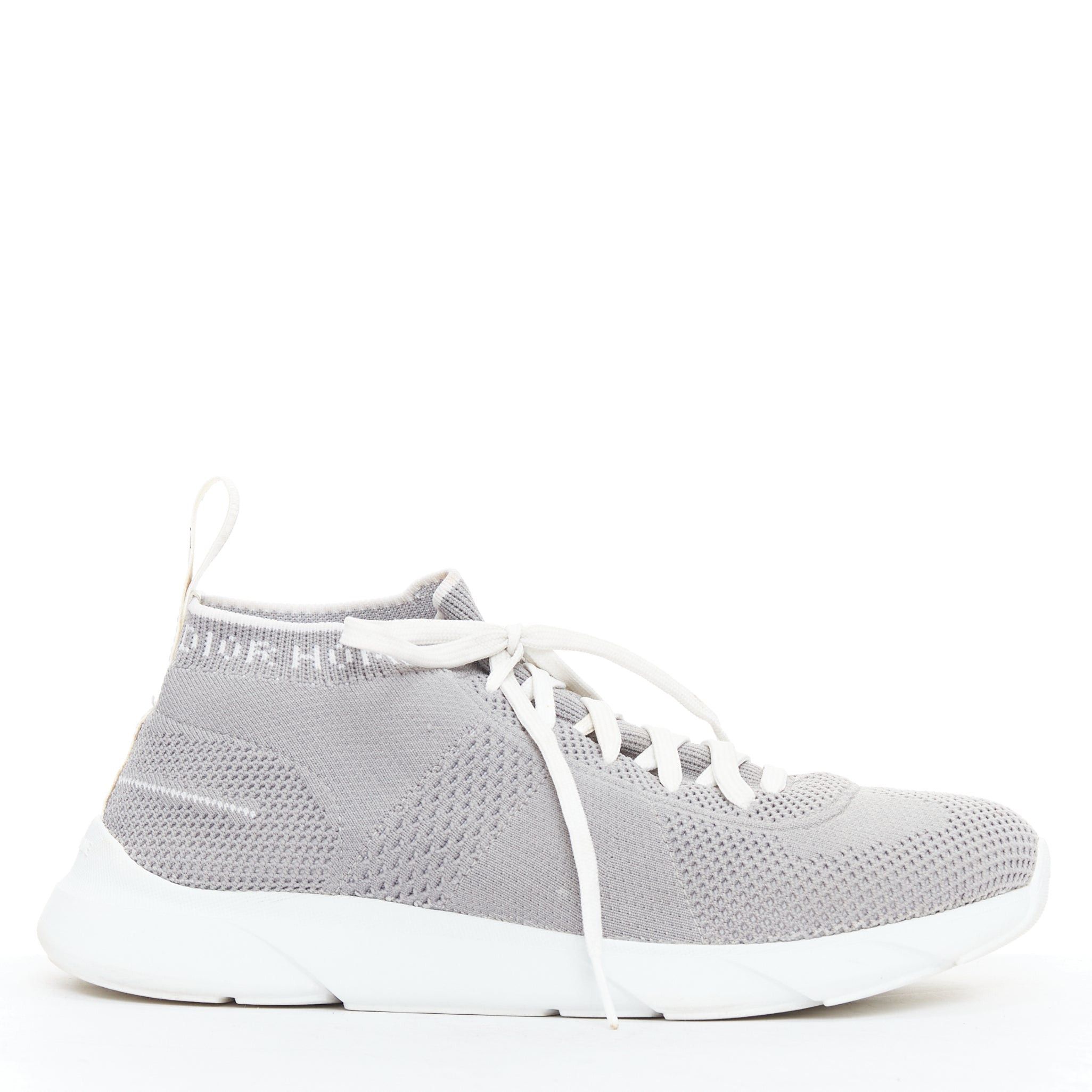 Dior DIOR HOMME B21 Sockes grey white logo knit low top lace sneakers Size US 5 / IT 35 - 1 Thumbnail