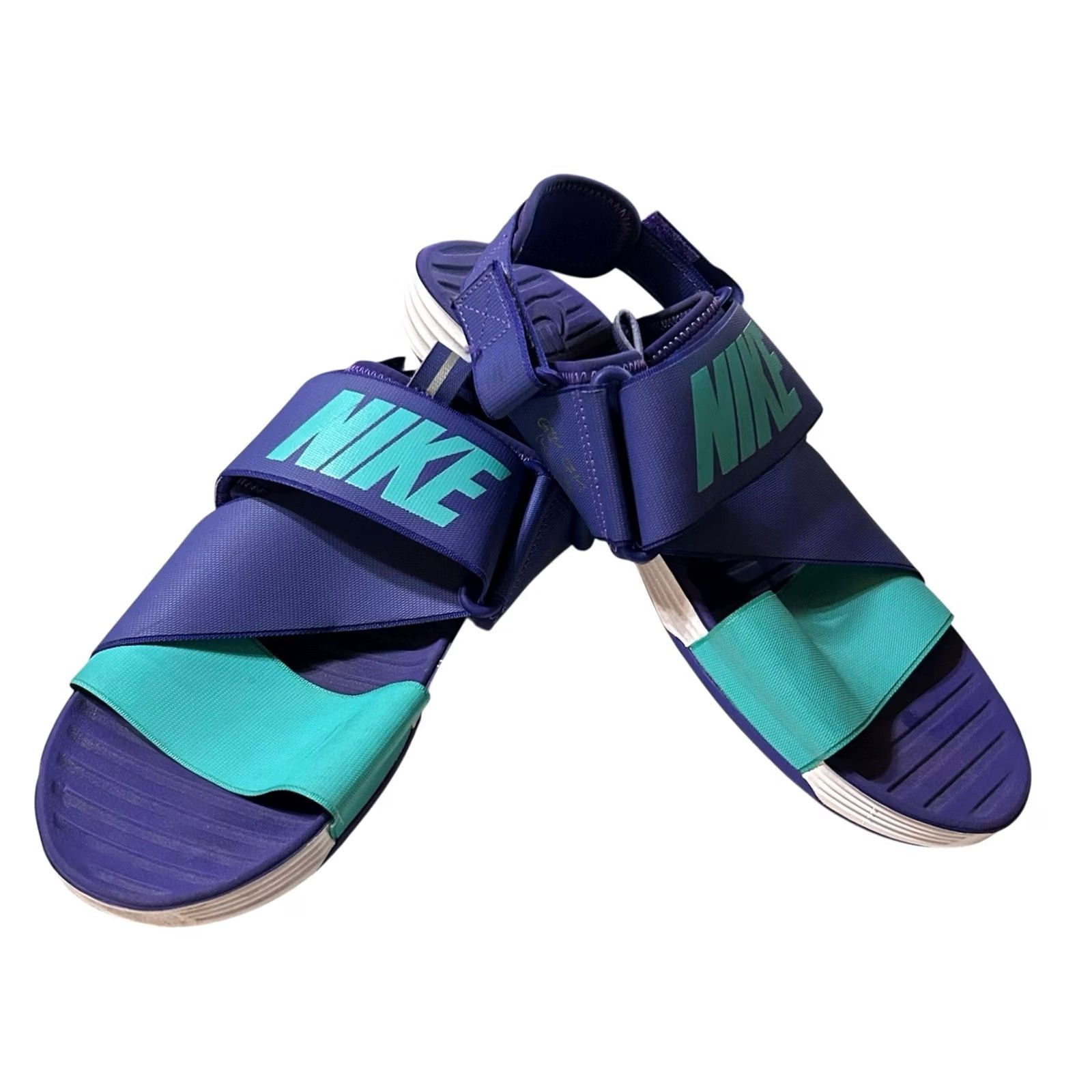Nike Nike ACG Air Deschutz Sandals Women's 9 Purple & Teal Nylon Rubber Neoprene Hook & Loop Slip-On Casual Outdoor Sports Size US 9 / IT 39 - 2 Thumbnail
