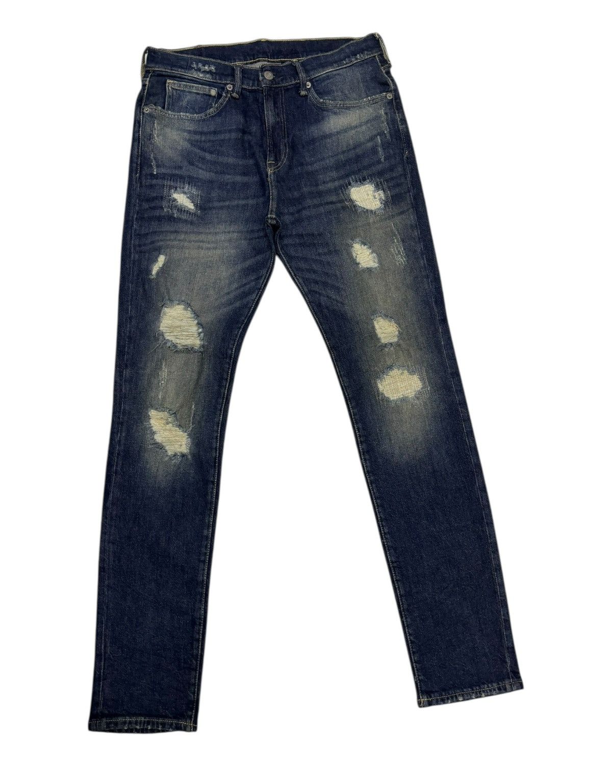 Japanese Brand × Jean × Undercover VINTAGE &DENIM SKINNY DISTRESSED DENIM JEANS Size US 32 / EU 48 - 3 Thumbnail