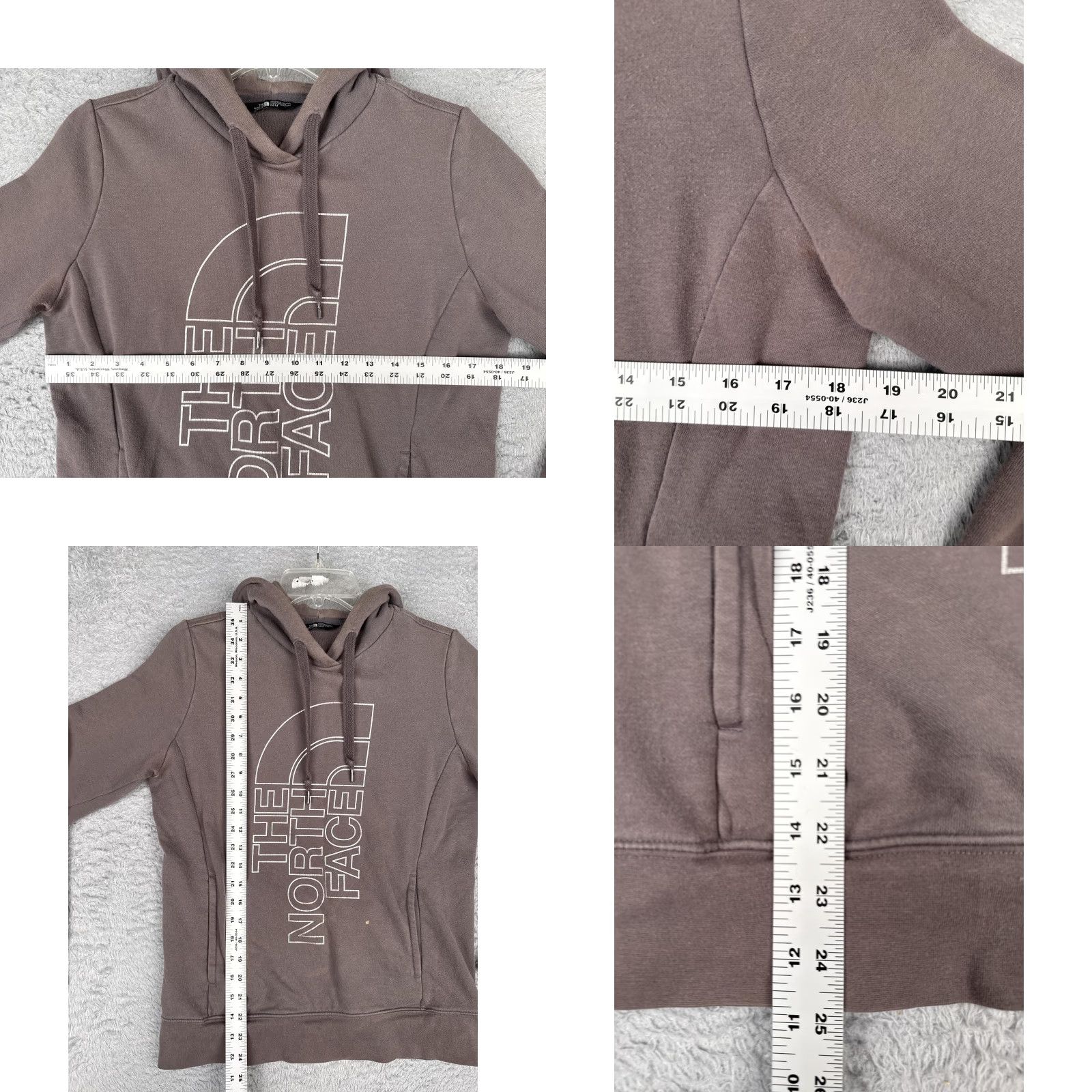 The North Face The North Face Hoodie Womens Medium Brown Vertical Logo Pullover Sweatshirt Size M / US 6-8 / IT 42-44 - 8 Thumbnail
