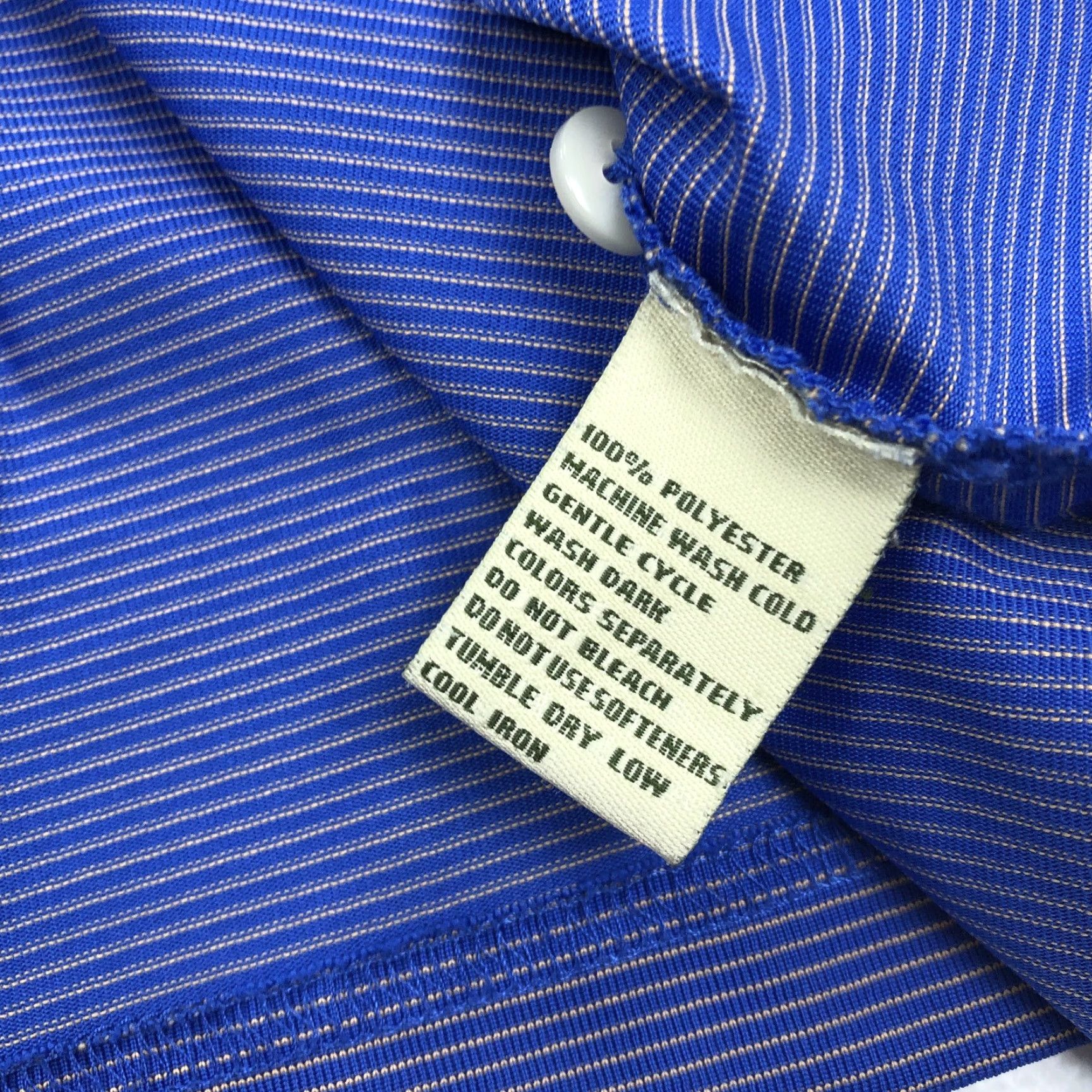 Vintage Donald Ross Men XL Blue Striped Performance Polo Shirt Rochester Club Golf Shirt Size US XL / EU 56 / 4 - 7 Thumbnail