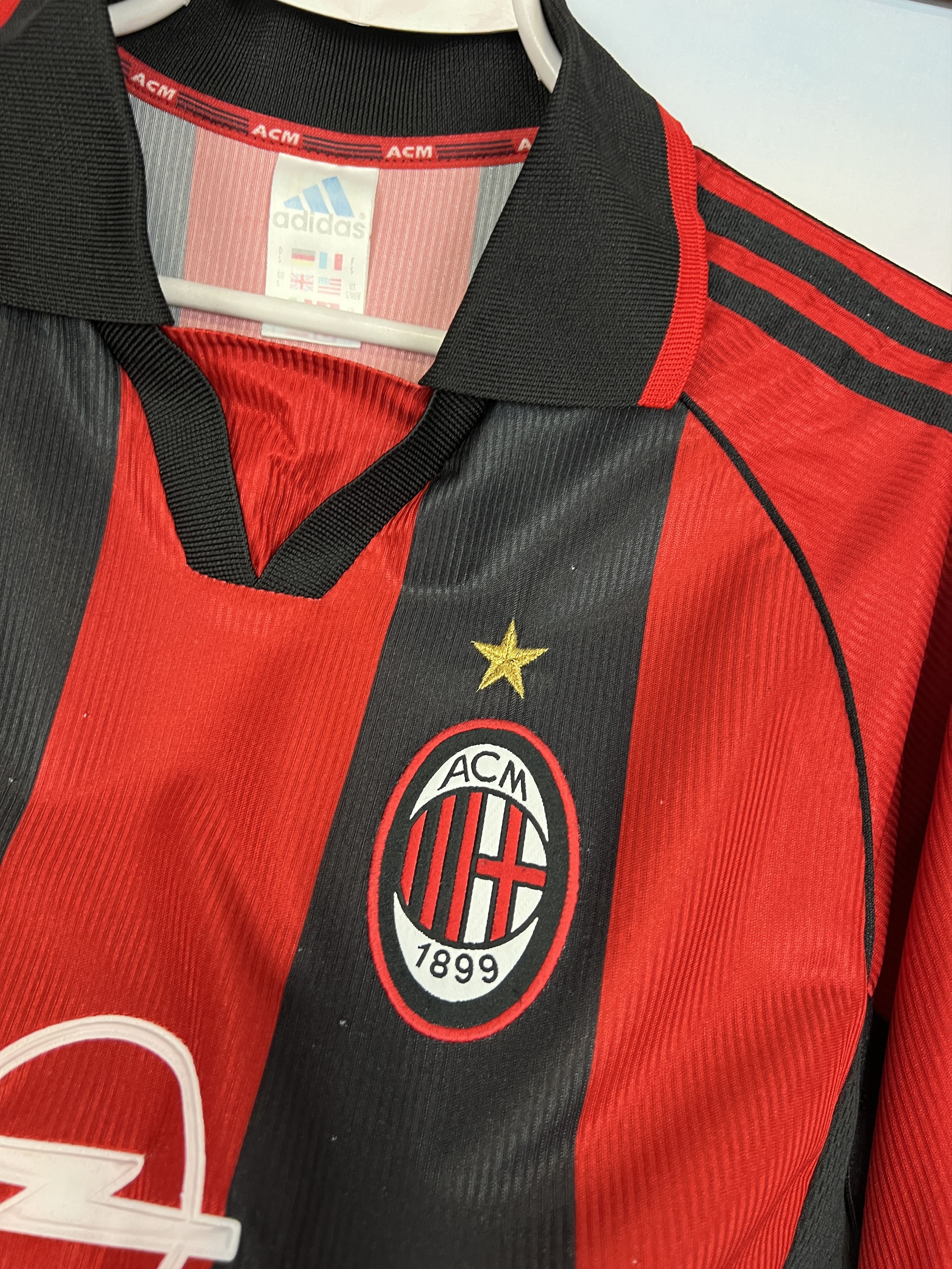 Adidas AC Milan Home football shirt 1998 Soccer Adidas Maglia Mens Size US S / EU 44-46 / 1 - 4 Thumbnail