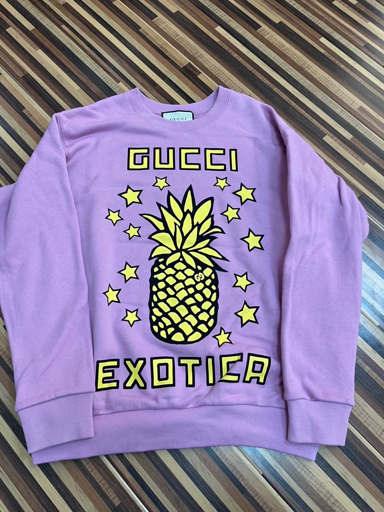 Gucci Gucci Pink Purple Pineapple Sweatshirt - dmc Size US M / EU 48-50 / 2 - 1 Thumbnail