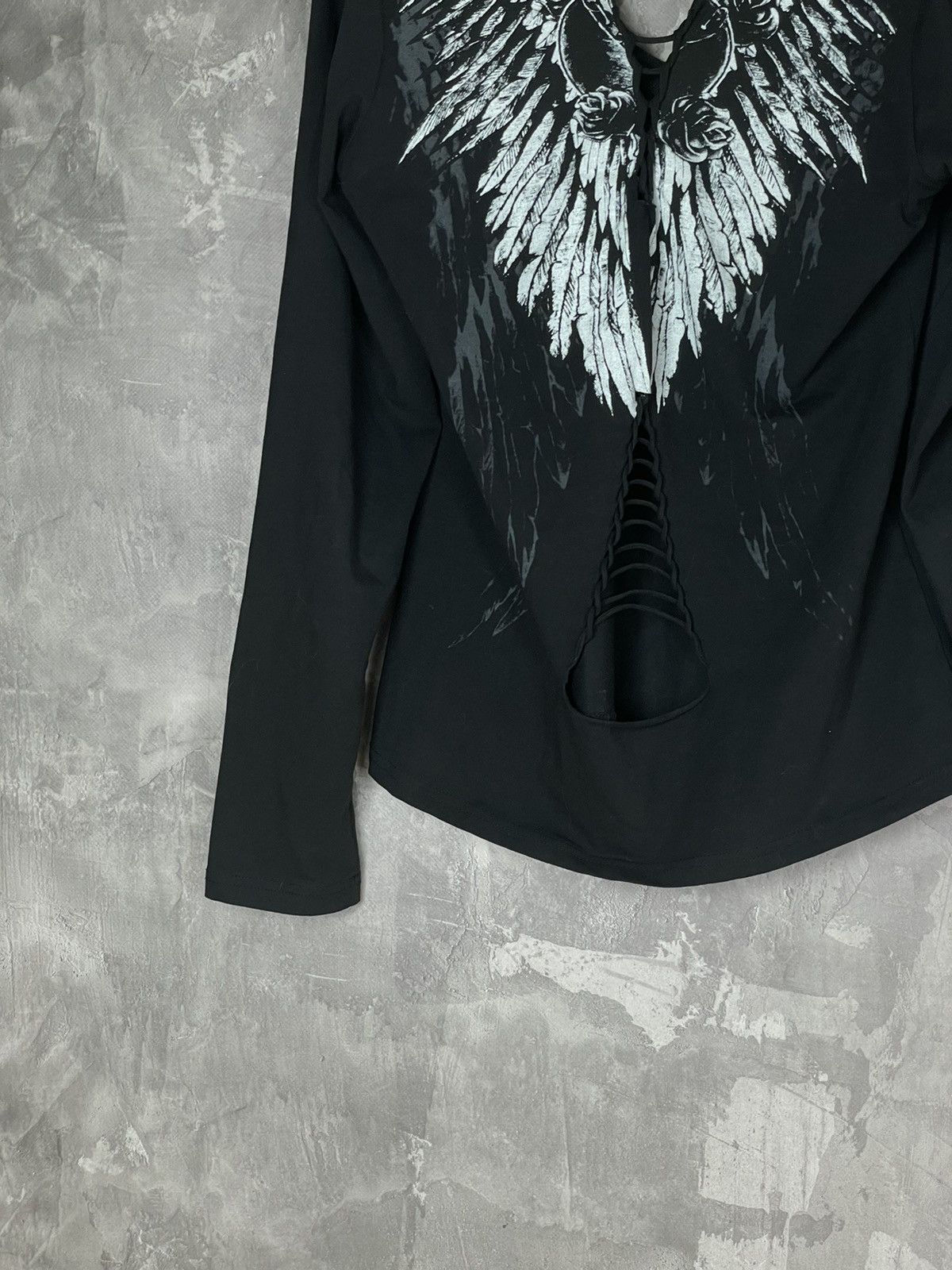 Vintage Vintage Affliction Style Cyber Grunge Y2K Long Sleeve Size L / US 10 / IT 46 - 5 Thumbnail