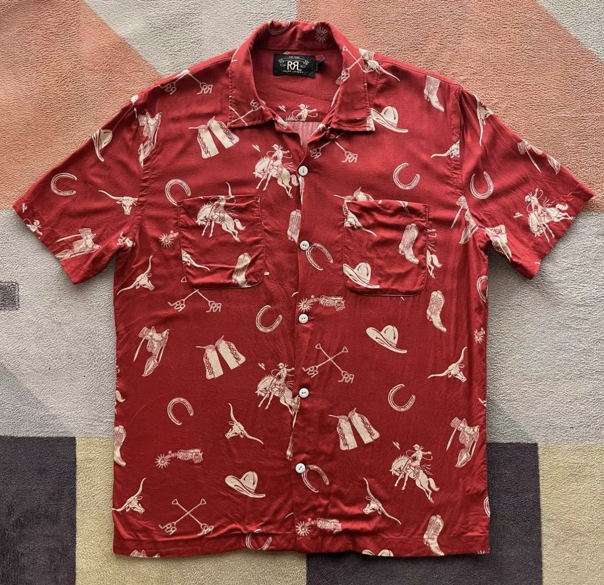RRL Ralph Lauren RRL Ralph Lauren Double RL Hawaiian Short Sleeve Shirt K22 Size US S / EU 44-46 / 1 - 1 Thumbnail