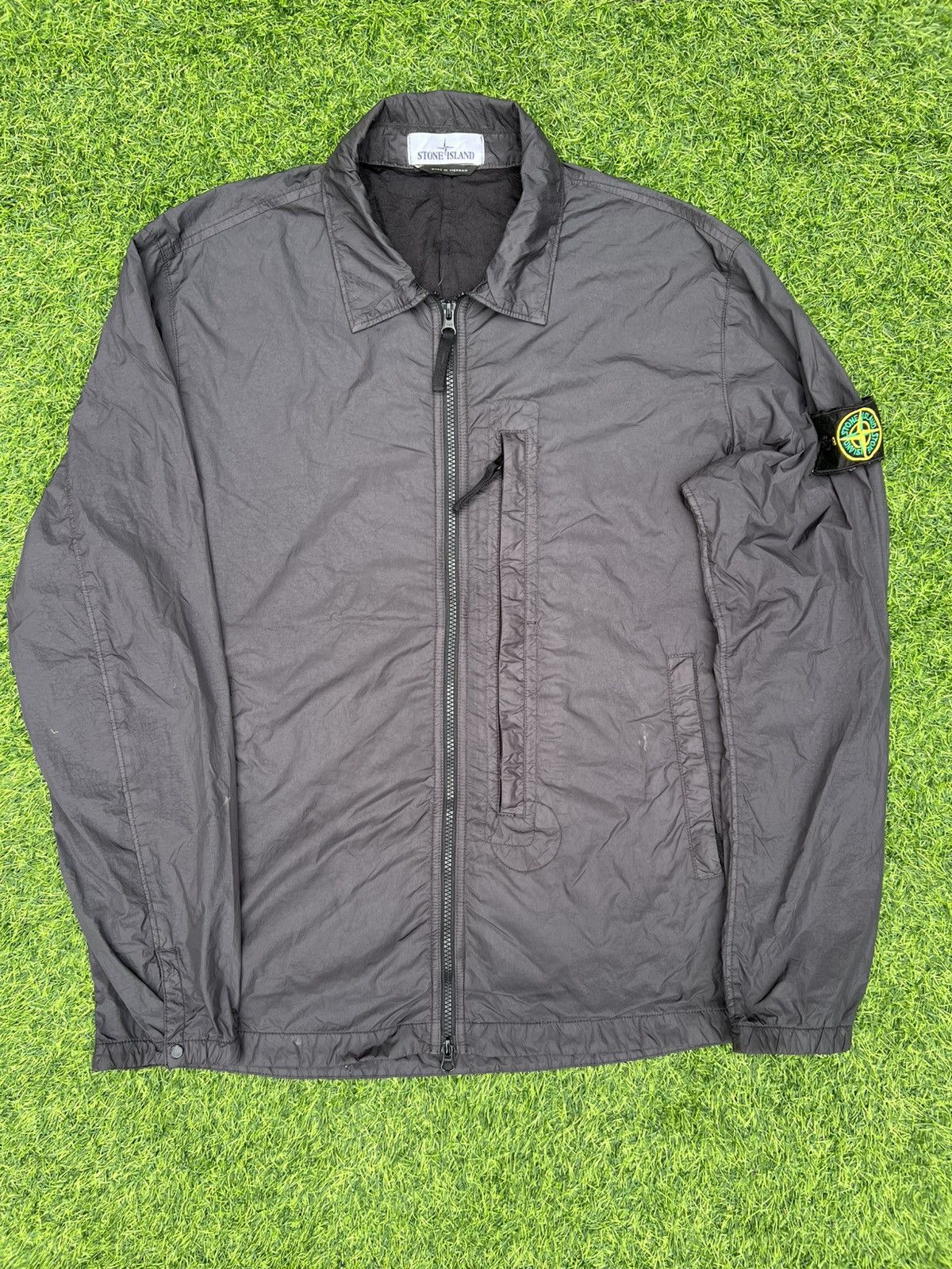 Stone Island Stone Island Brushed Polyamide Overshirt in Charcoal- Large Size US L / EU 52-54 / 3 - 1 Thumbnail
