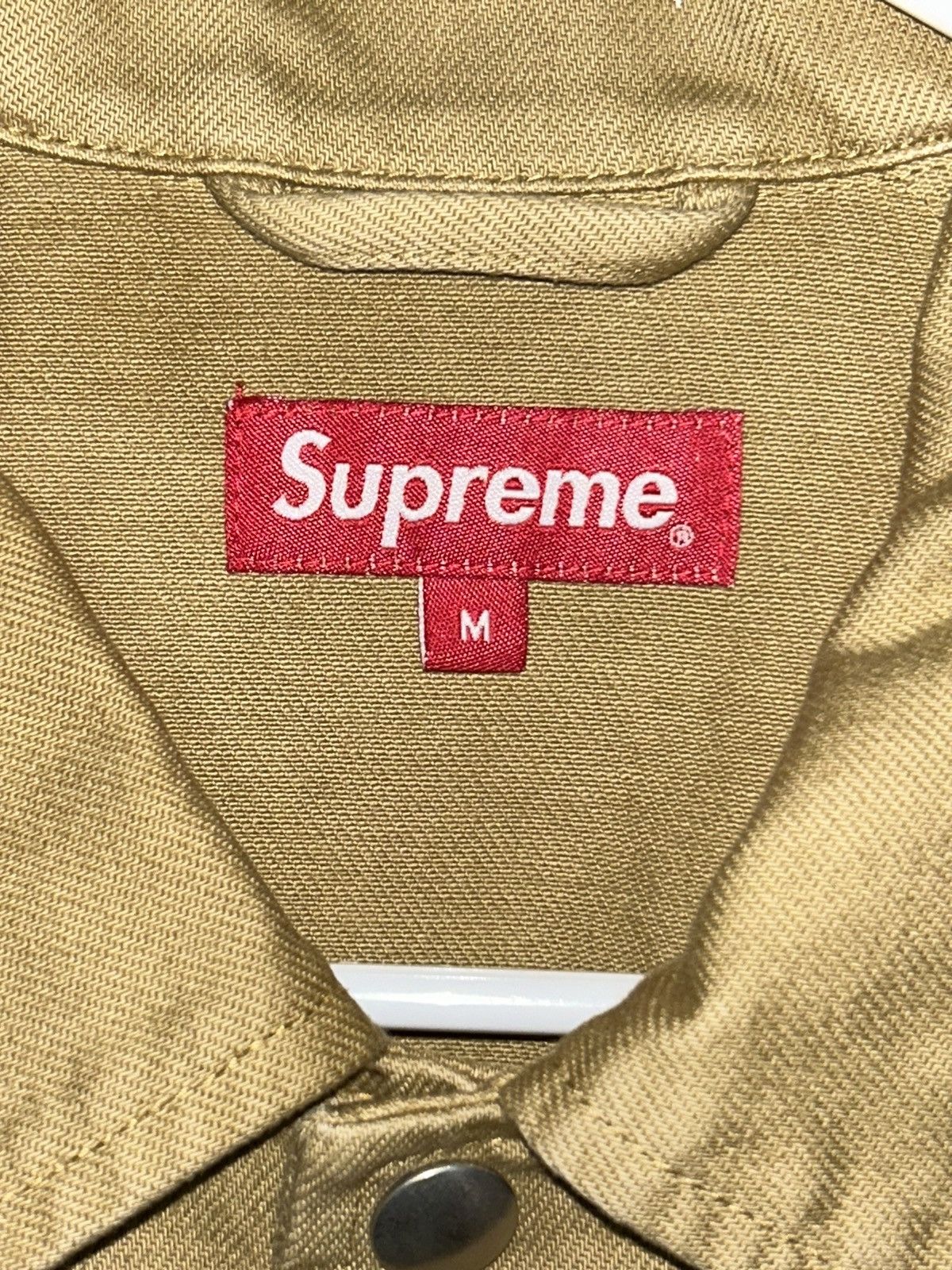 Supreme Supreme Snap Front Twill Jacket Light Gold FW18 Med VNDS Size US M / EU 48-50 / 2 - 4 Thumbnail