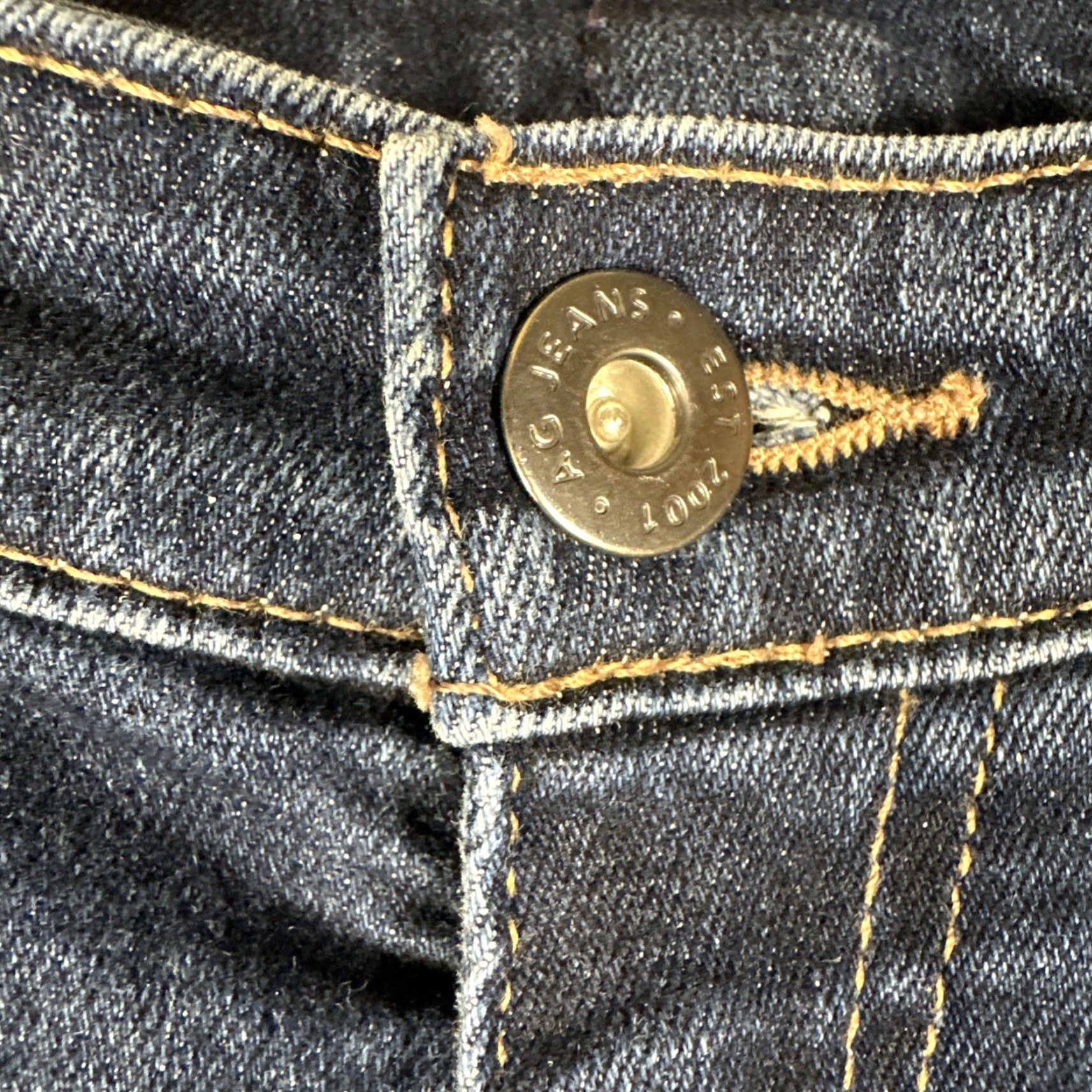 Vintage AG Adriano Goldschmied Jeans Womens 30 Prima AG Cigarette Leg Denim Solid Blue 5-Pocket Ankle Mid Rise 28in Inseam Cotton Spandex Jeans Womens Size 30" / US 8 / IT 44 - 4 Thumbnail