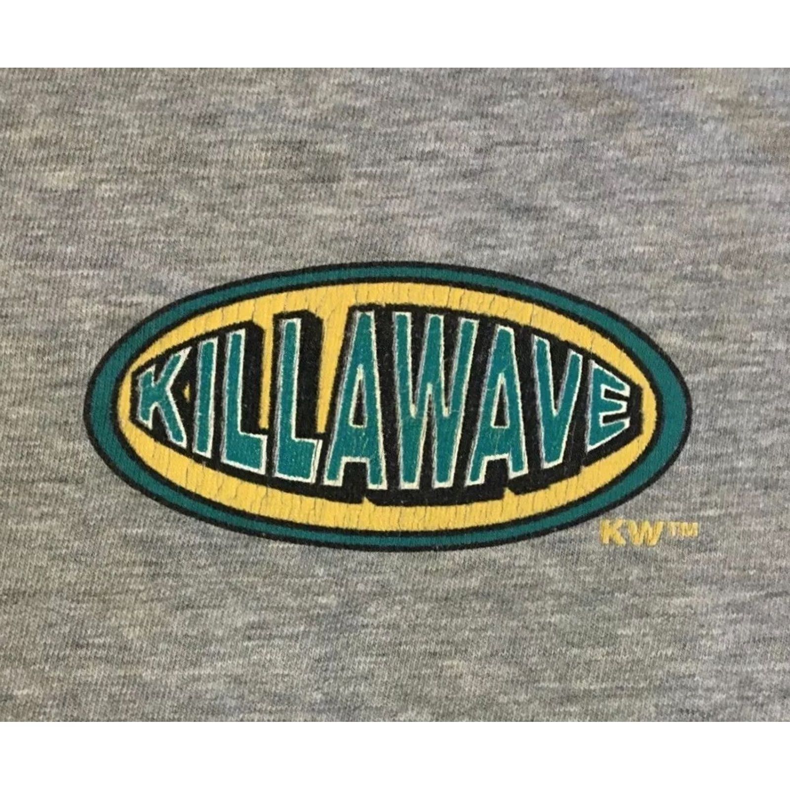 Quiksilver VINTAGE Quiksilver Killawave Faded Distress Shirt 2XL Gray Beach Surf Grunge Y2K Gotcha USA 80s 90s Mens T-Shirt Size US XXL / EU 58 / 5 - 4 Thumbnail
