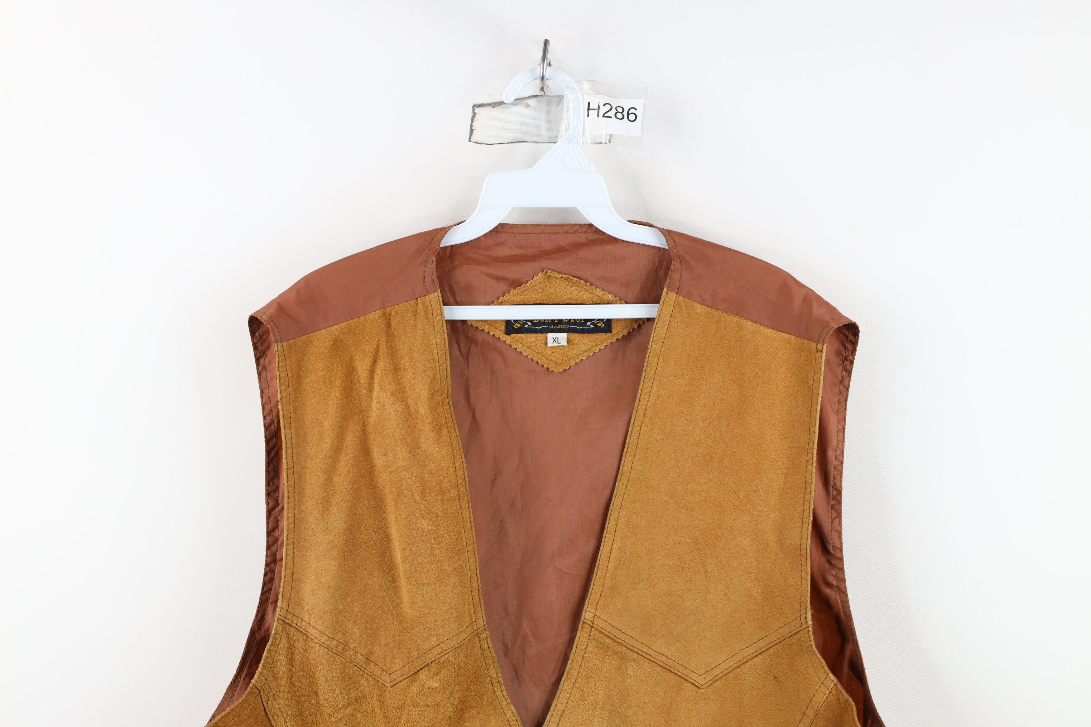 Vintage Vintage 90s Streetwear Western Suede Leather Vest Jacket Size US XL / EU 56 / 4 - 2 Thumbnail