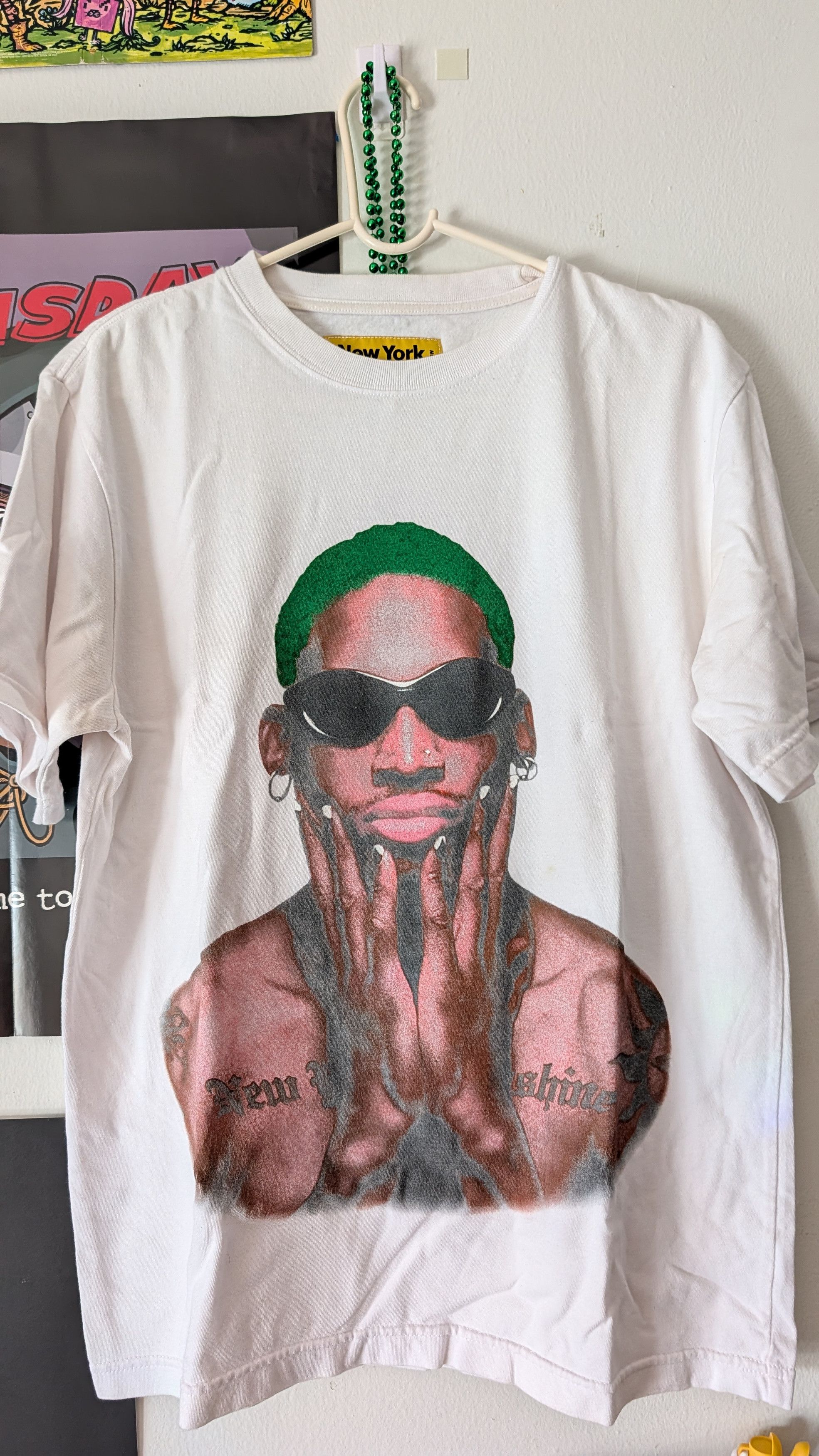Dennis Rodman New York sunshine white TEE