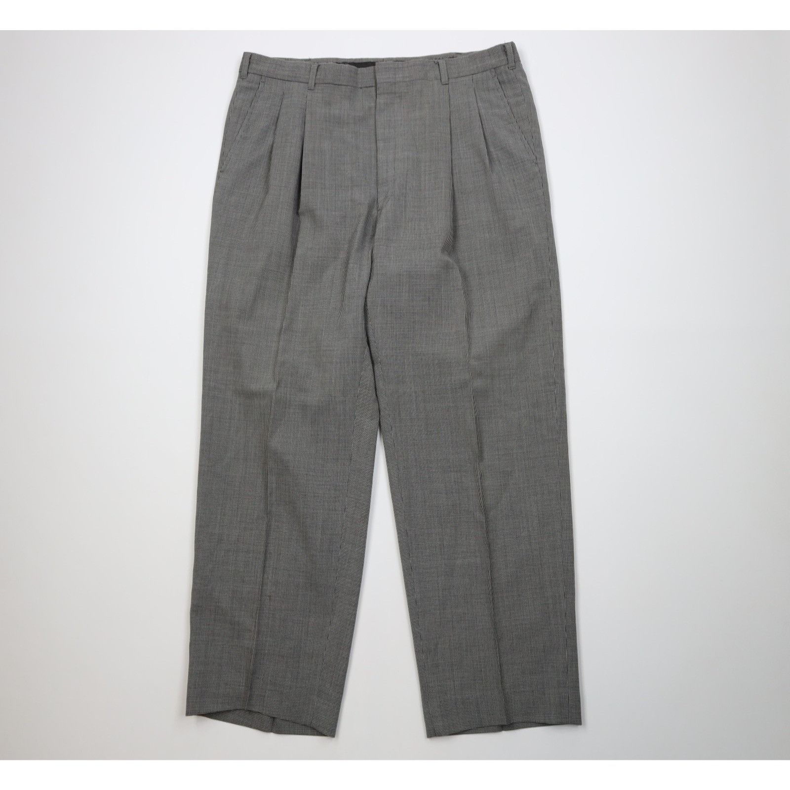 Vintage Vintage 80s 90s 2 Piece Double Breasted Suit Wedding Size 46L - 12 Thumbnail