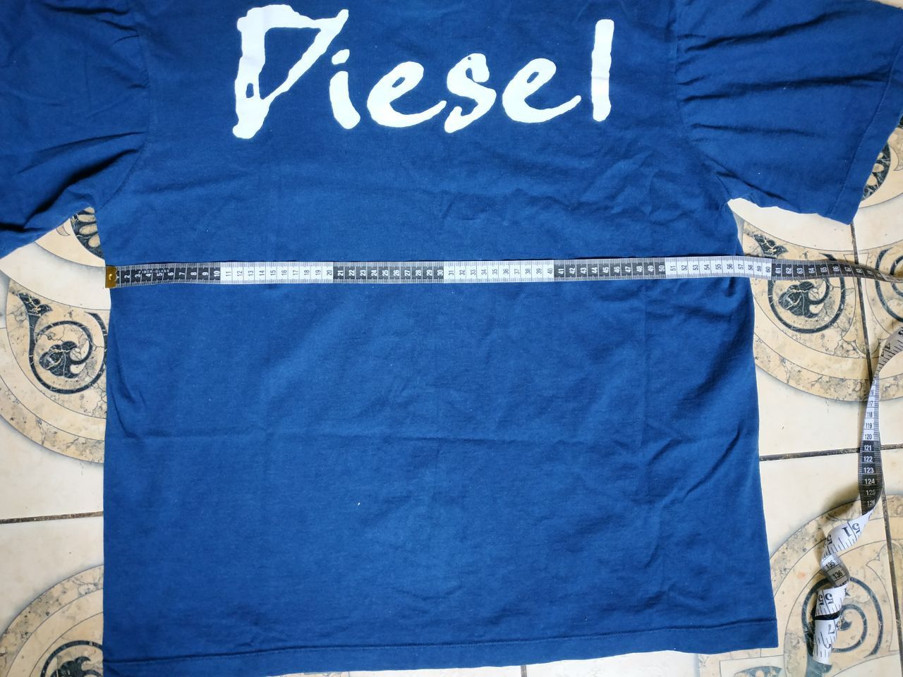 Diesel Vintage Diesel Only The Brave Vertical Logo Tee Blue XL Size US XL / EU 56 / 4 - 17 Thumbnail
