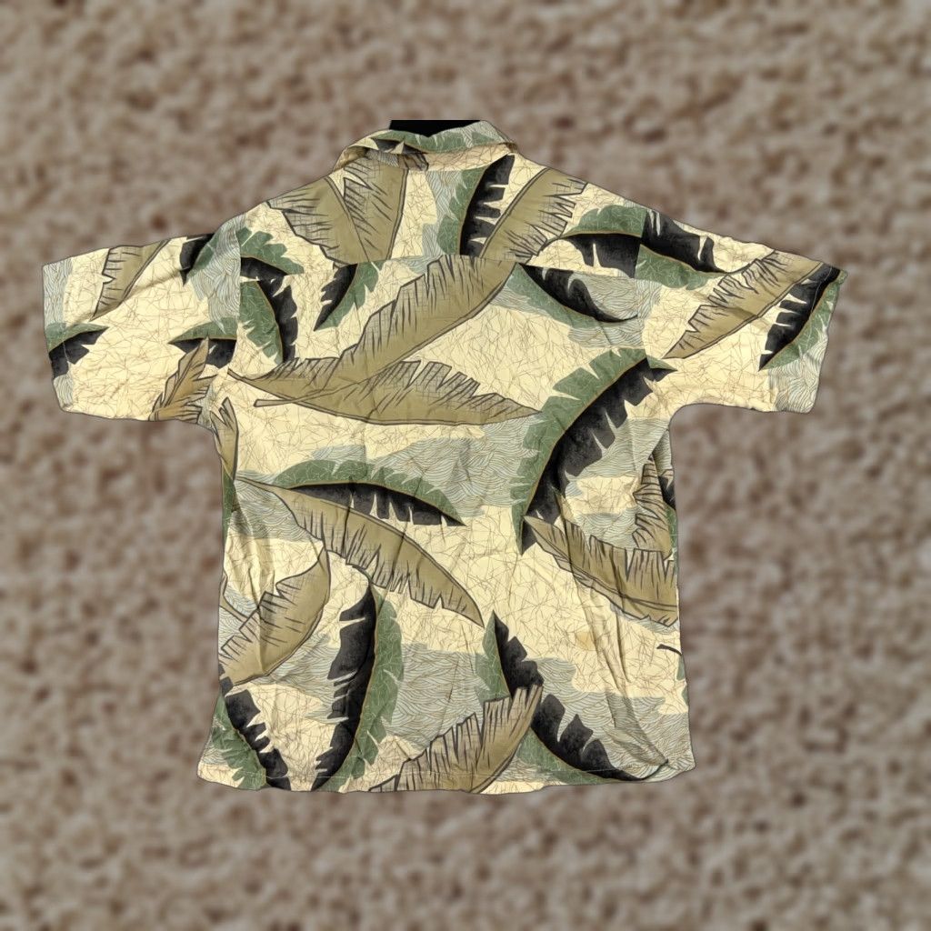 Tori Richard VINTAGE Tori Richard Shirt Mens Medium Beige Palm Leaf Pattern US Made Viscose Size US L / EU 52-54 / 3 - 1 Thumbnail