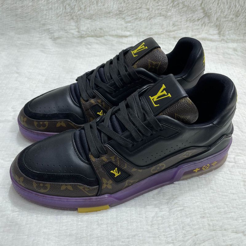 Louis Vuitton Trainer Lakers Purple and Gold Sneakers 0089