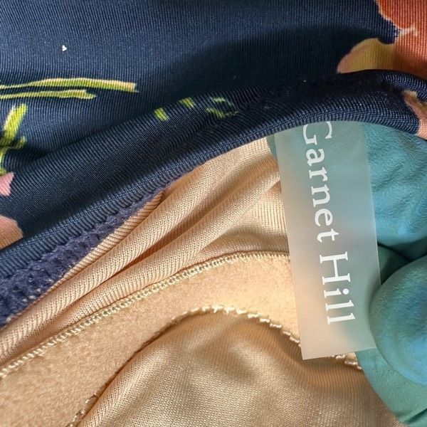 Swims GARNET HILL Ruched Front Navy Daydream Floral Flower Navy On Size L / US 10 / IT 46 - 6 Thumbnail