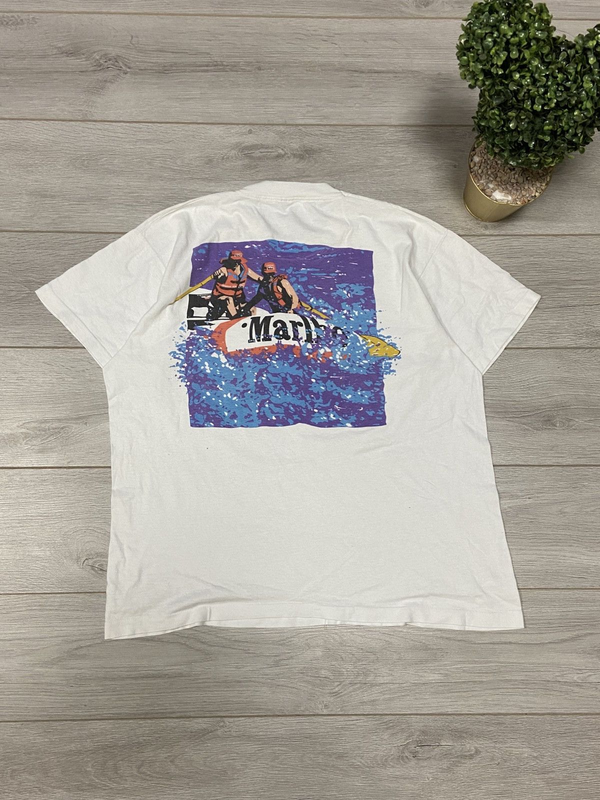 Marlboro Fruit of The loom 1990 Marlboro big print vintage t-shirt Size US XL / EU 56 / 4 - 9 Thumbnail