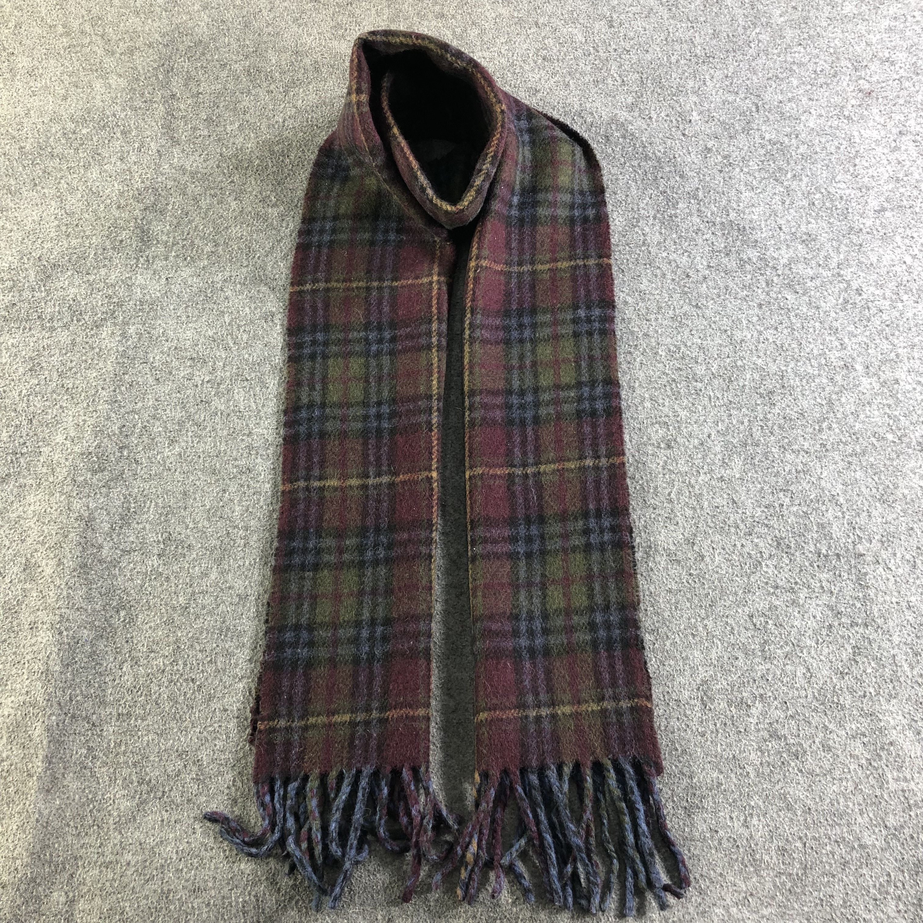 Polo Ralph Lauren Tartan Wool Scarf Muffler V1893