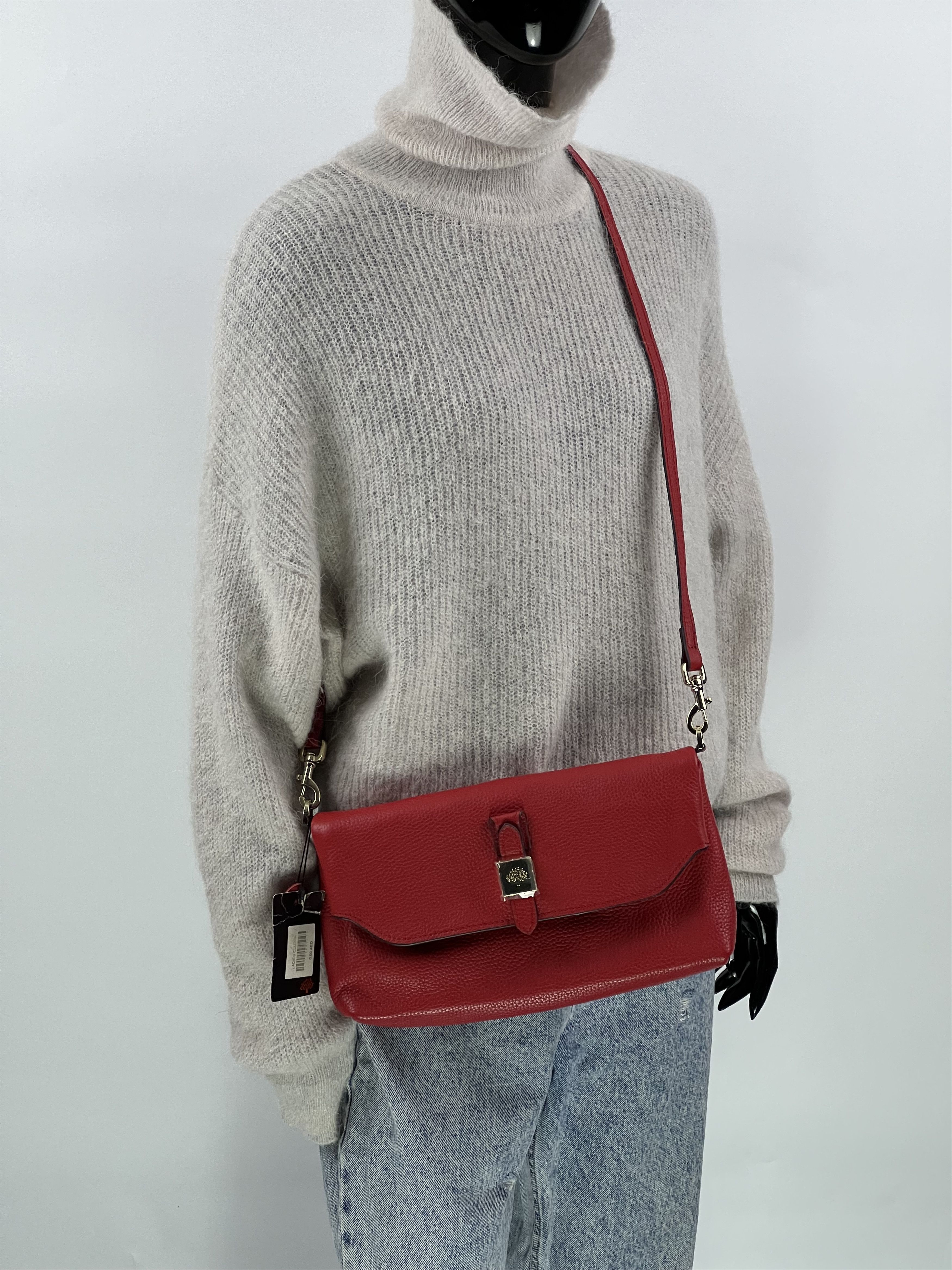 Mulberry Mulberry Red Leather Crossbody Bag Convertible Clutch Size ONE SIZE - 1 Thumbnail