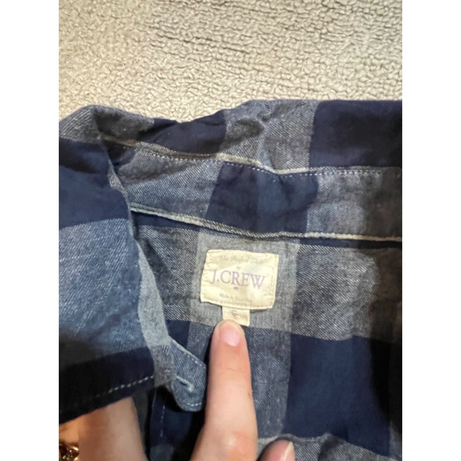 J.Crew VINTAGE J.CREW Button-Up Shirt Womens Small S Long Sleeve Blue Plaid Size S / US 4 / IT 40 - 4 Thumbnail