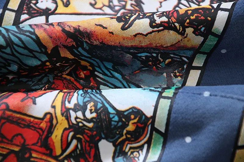 Designer Graffiti Dyed Print Plush Flannel Hoodies Size US XXL / EU 58 / 5 - 5 Thumbnail