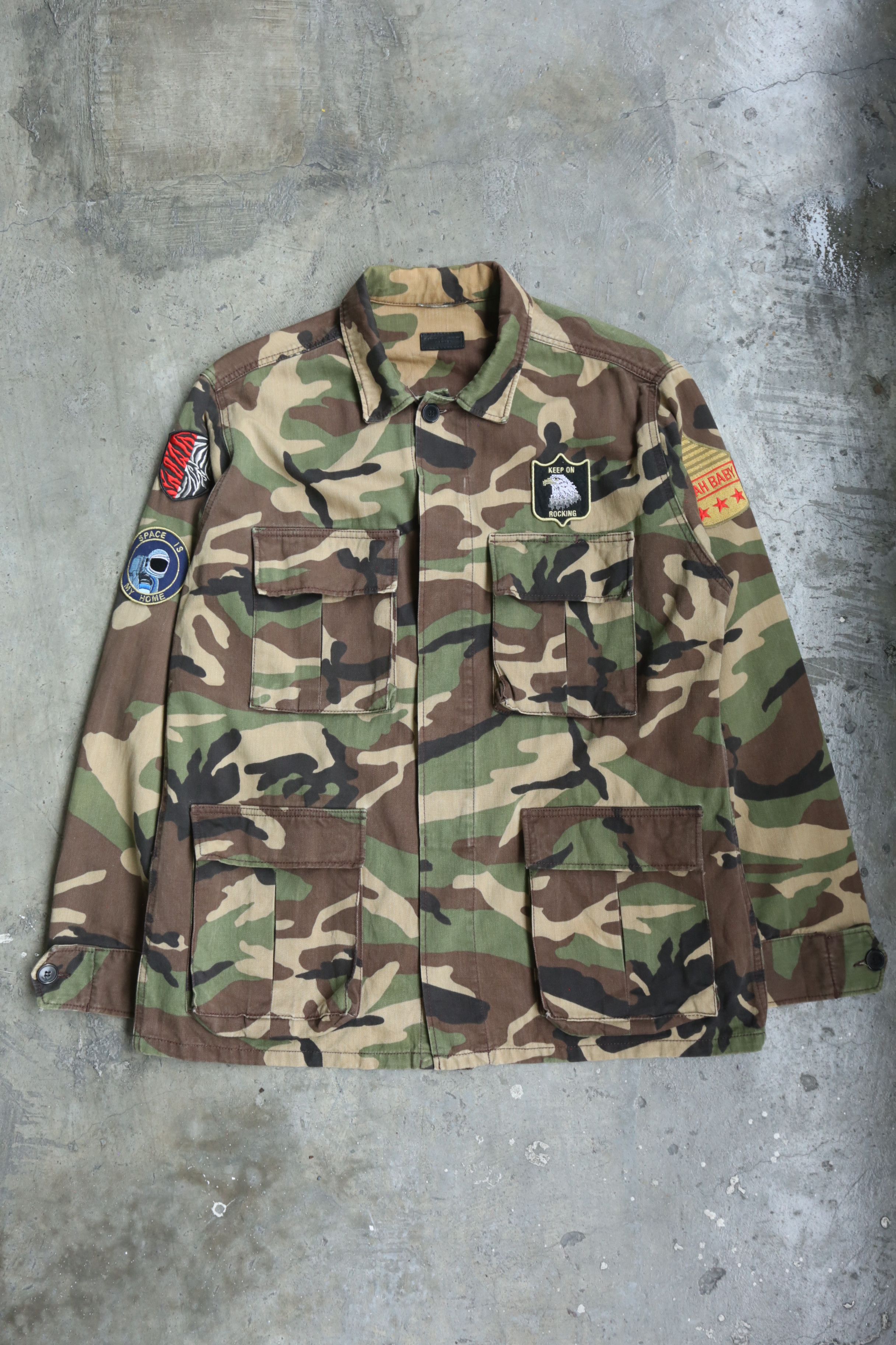 Saint Laurent Paris Saint Laurent Paris - HS - S/S 16 - Camo Military Jacket Size US L / EU 52-54 / 3 - 1 Thumbnail