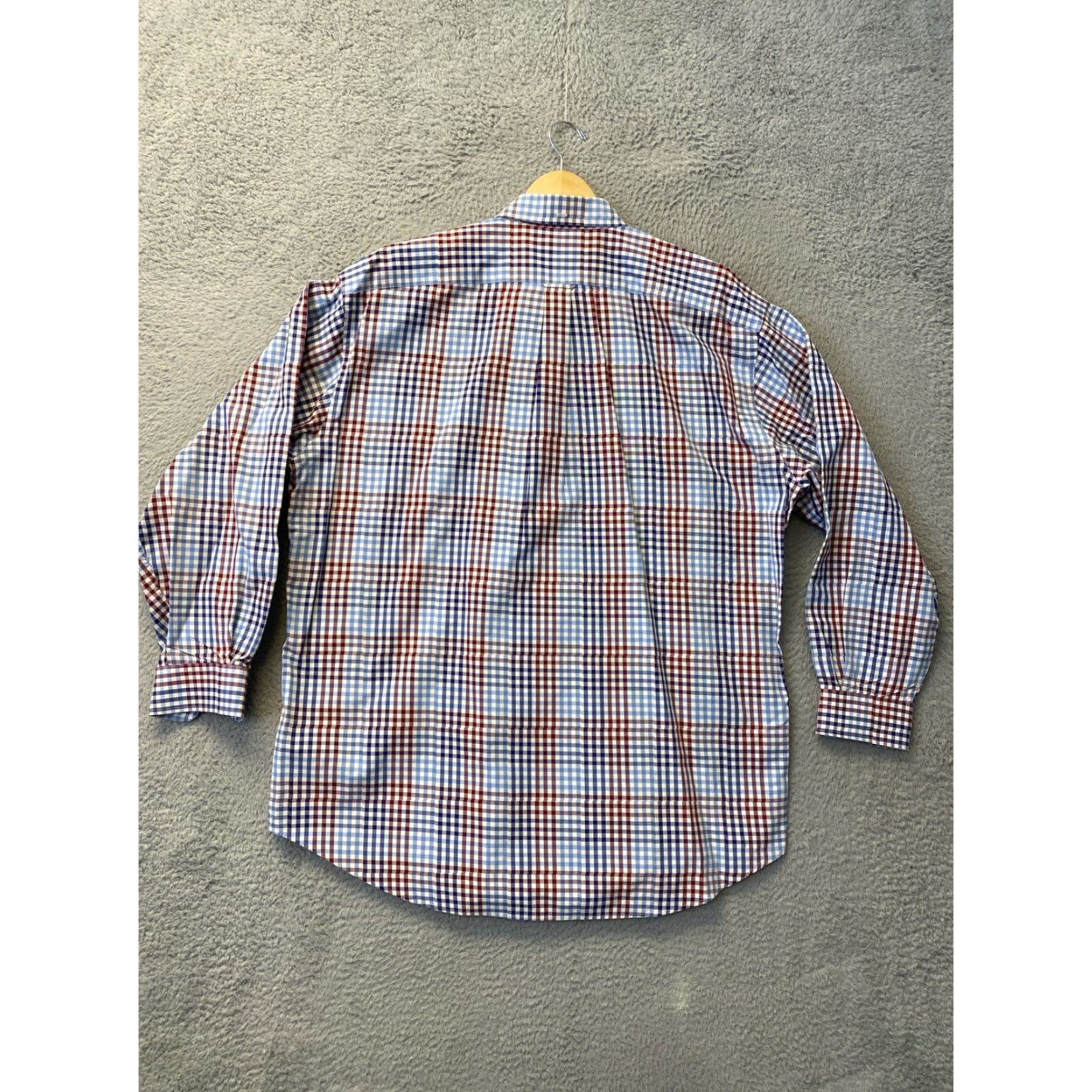Faconnable VINTAGE Façonnable Cotton Blue Plaid Long Sleeve Shirt XL 90s Mens Size US XL / EU 56 / 4 - 7 Thumbnail