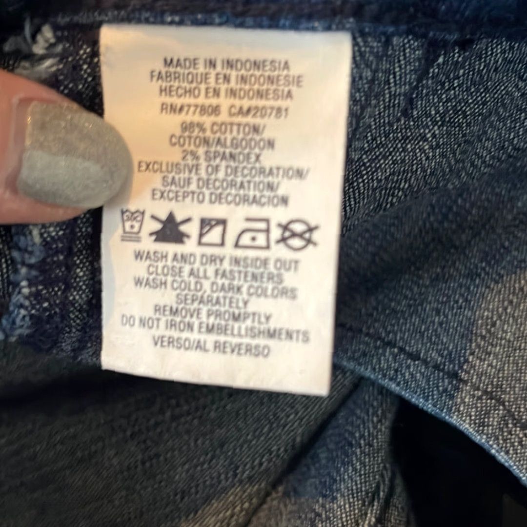 Tommy Hilfiger VINTAGE Tommy Hilfiger Jeans Flare Rhinestones Women Juniors 11 Blue Bell Bottoms Size 32" / US 10 / IT 46 - 7 Thumbnail