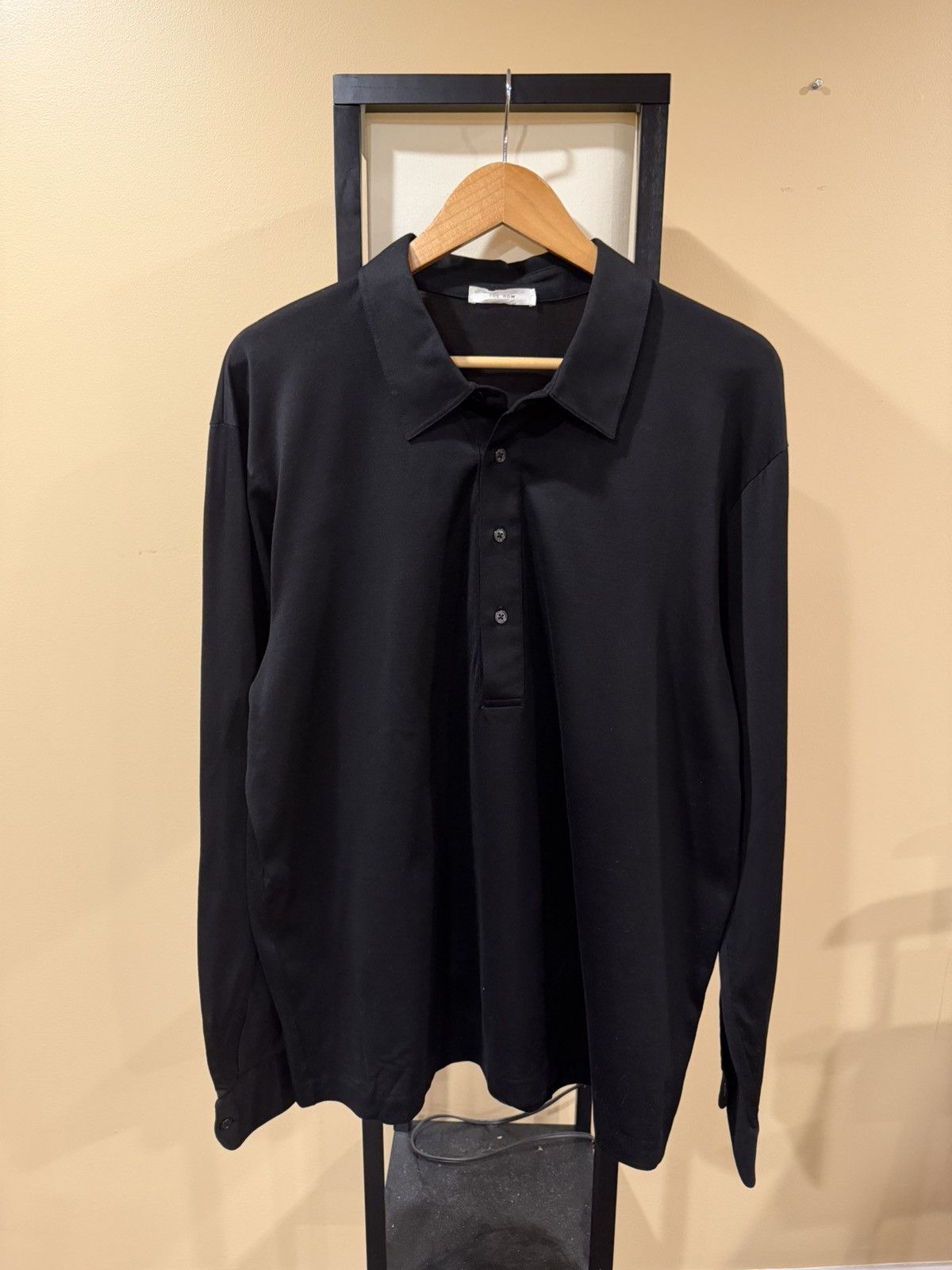 The Row The Row Black Long Sleeve Half Long Button Up Polo Shirt Size US XXL / EU 58 / 5 - 16 Thumbnail