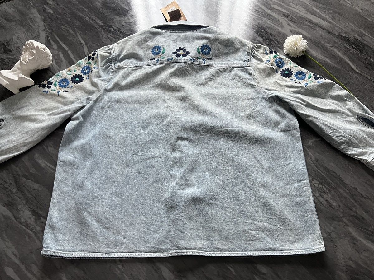 Lucky Brand Lucky Brand : Denim Shirt Flower Embroidered Size US XL / EU 56 / 4 - 3 Thumbnail