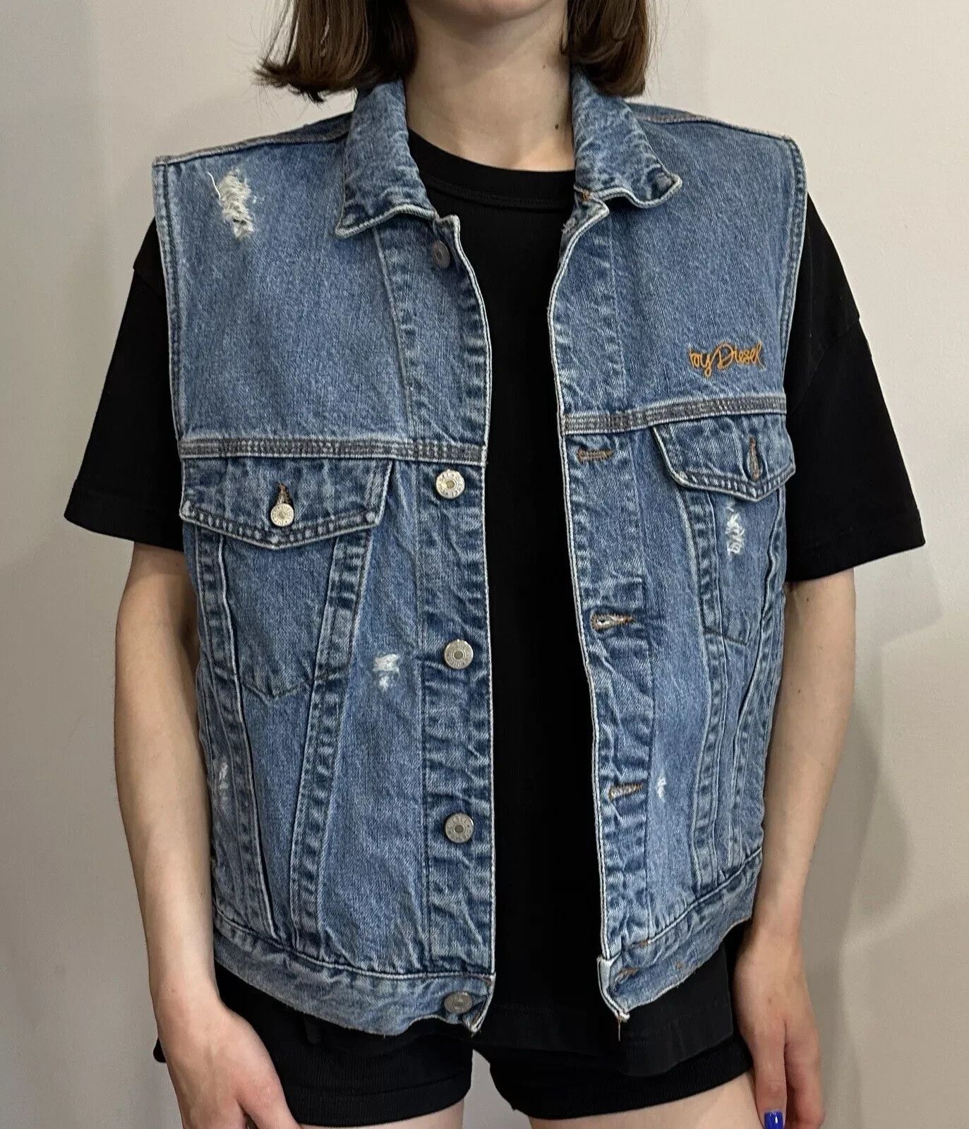 Diesel DIESEL VINTAGE DENIM destressed jeans VEST WOMENS Y2K Italy Size XXL / US 16-18 / IT 52-54 - 11 Thumbnail