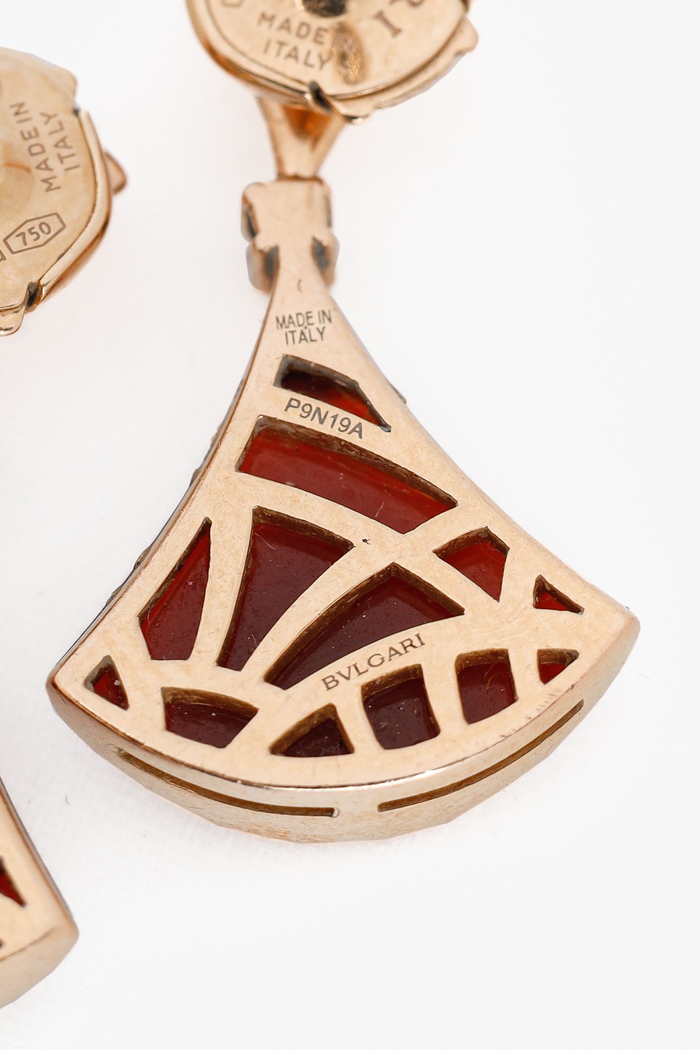 Bvlgari Bvlgari Divas’ Dream Red 18kt Gold Drop Earrings Size ONE SIZE - 3 Thumbnail