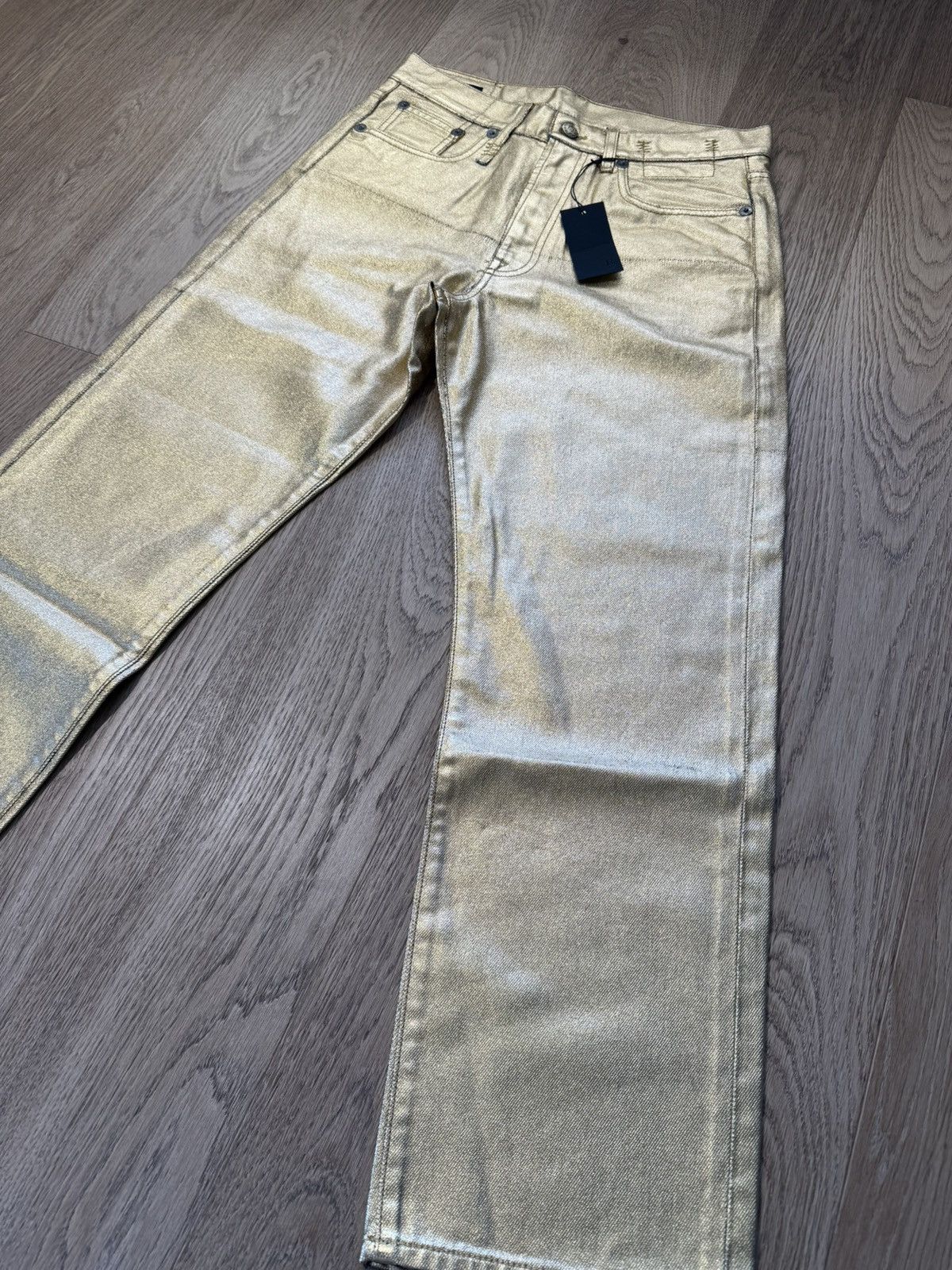 R13 R13 BOYFRIEND JEAN GOLD INDIGO Size 26" / US 2 / IT 38 - 2 Thumbnail