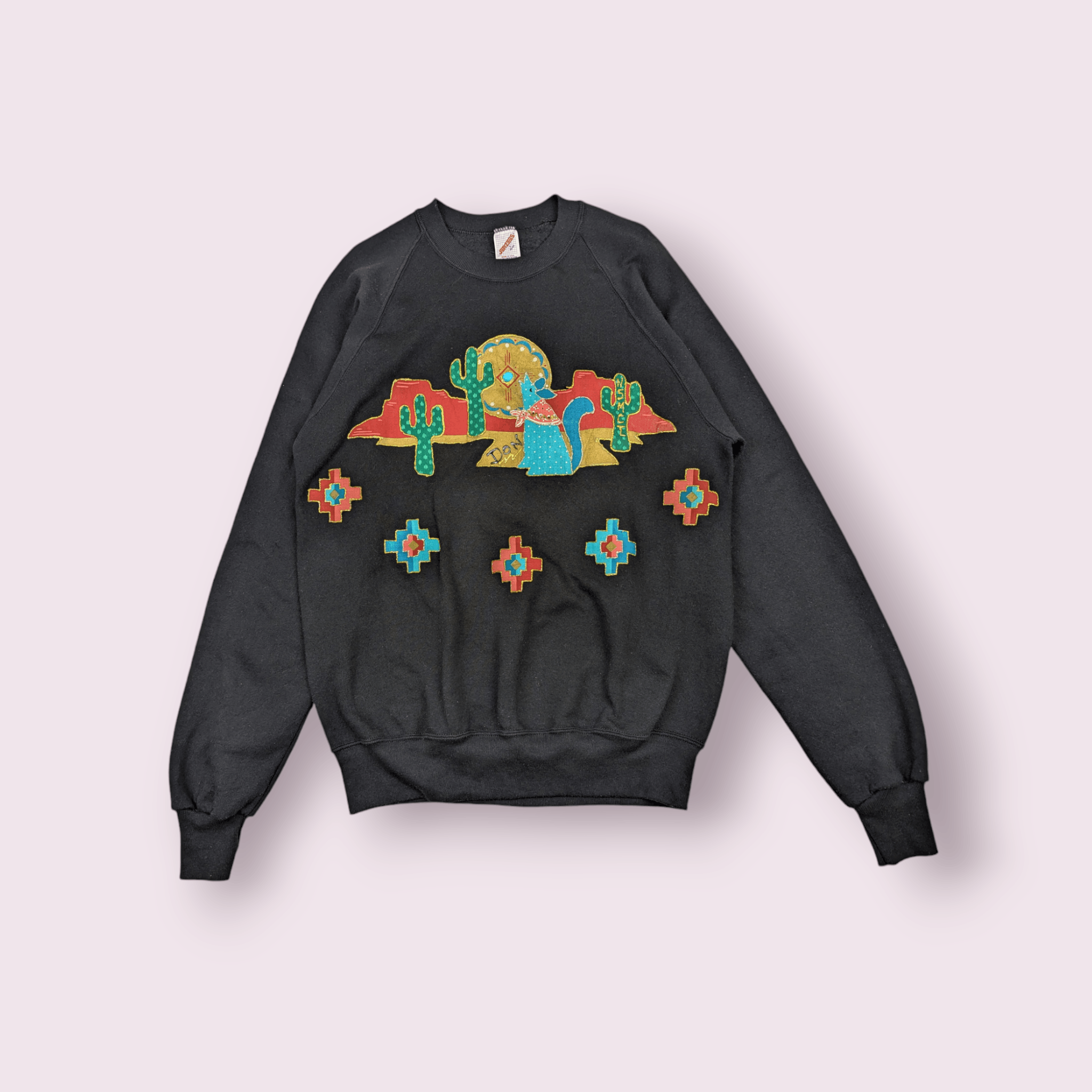 Jerzees Vintage 90's JERZEES Cactus Custom Jumper Sweatshirt Size US L / EU 52-54 / 3 - 1 Thumbnail
