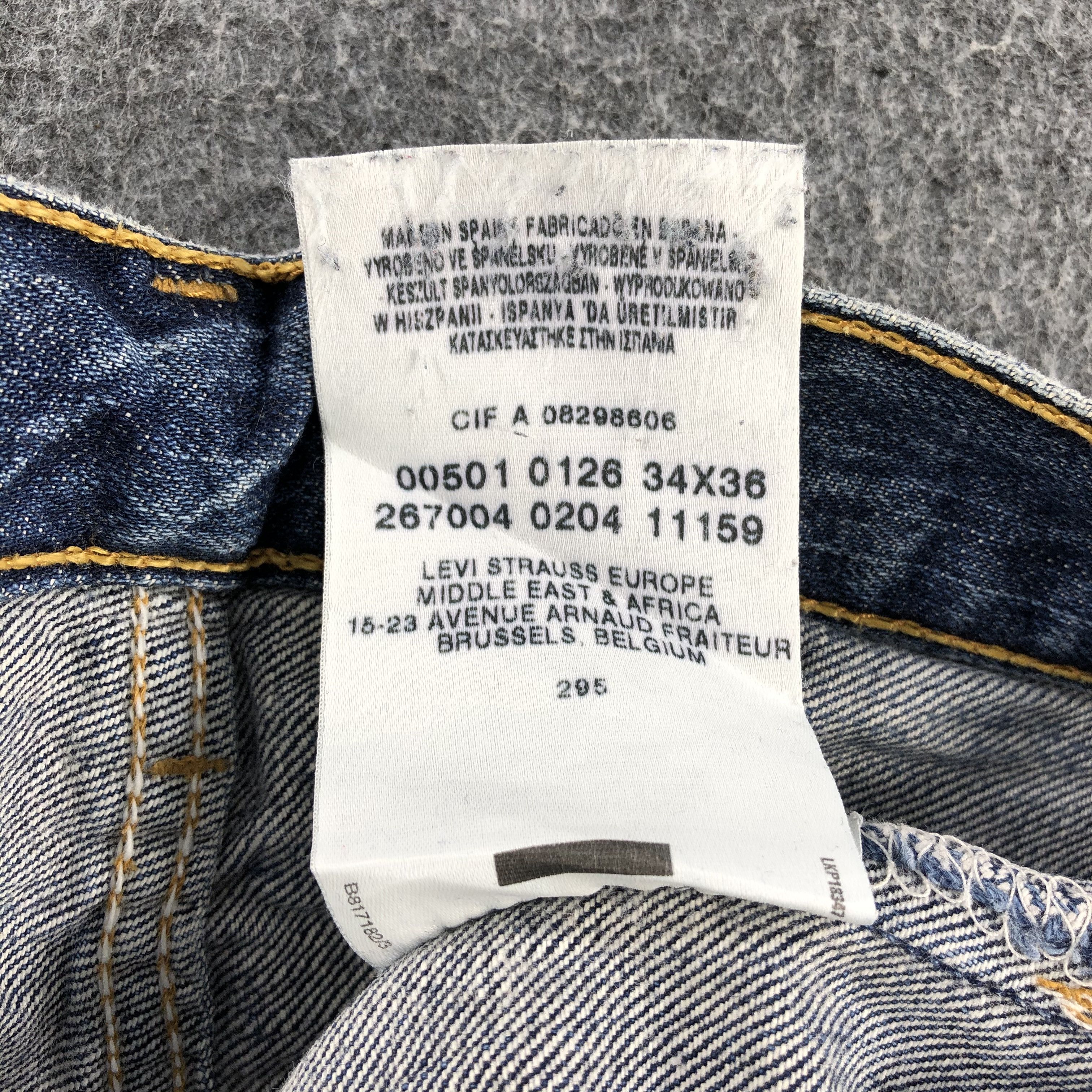 Levi's Vintage 90s Levis 501 Denim Jeans-JM982 Size US 34 / EU 50 - 12 Thumbnail