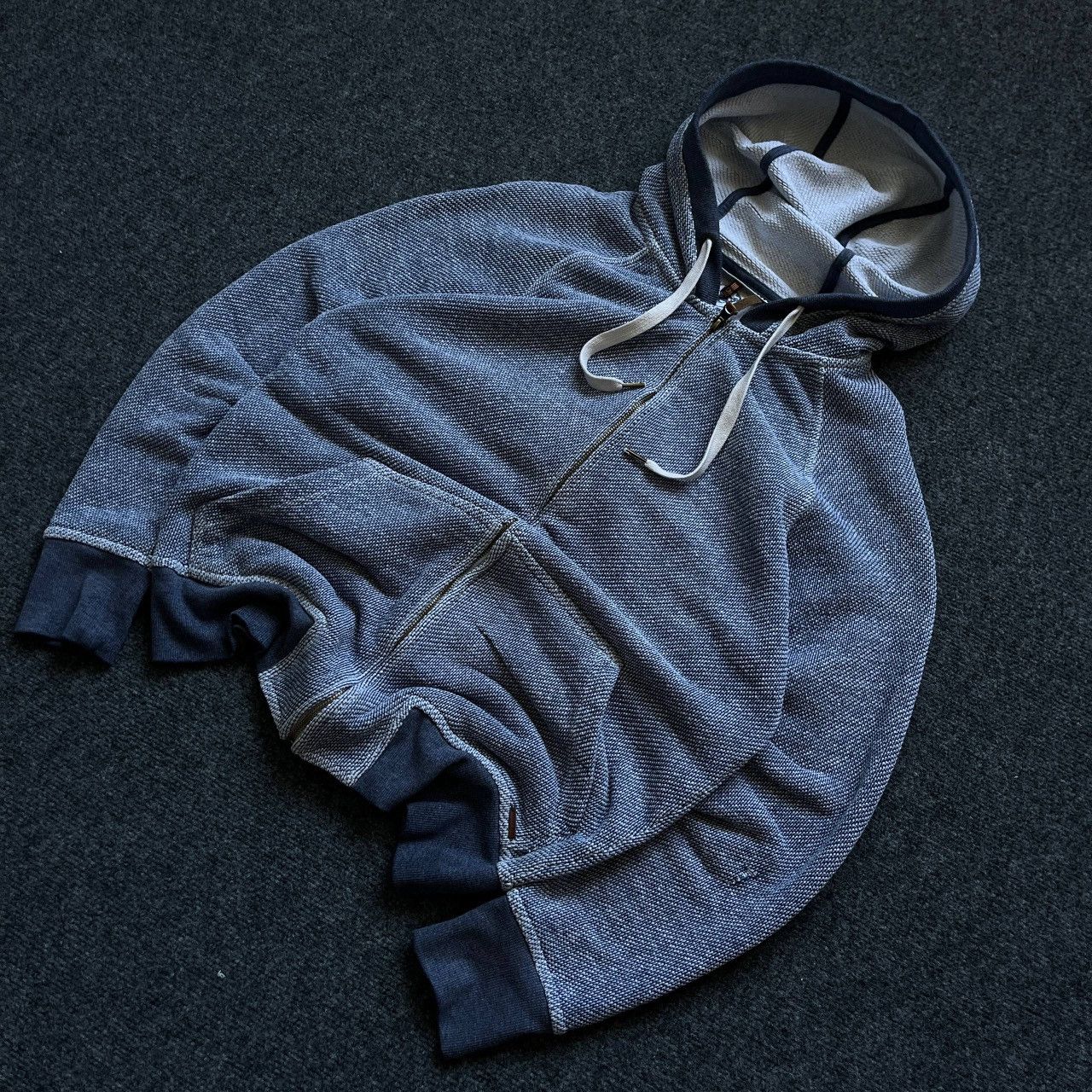 Urban Pipeline VTG Knit Zip Hoodie Piping Hot Size M Dark Blue Y2K 00s USA Size US M / EU 48-50 / 2 - 1 Thumbnail