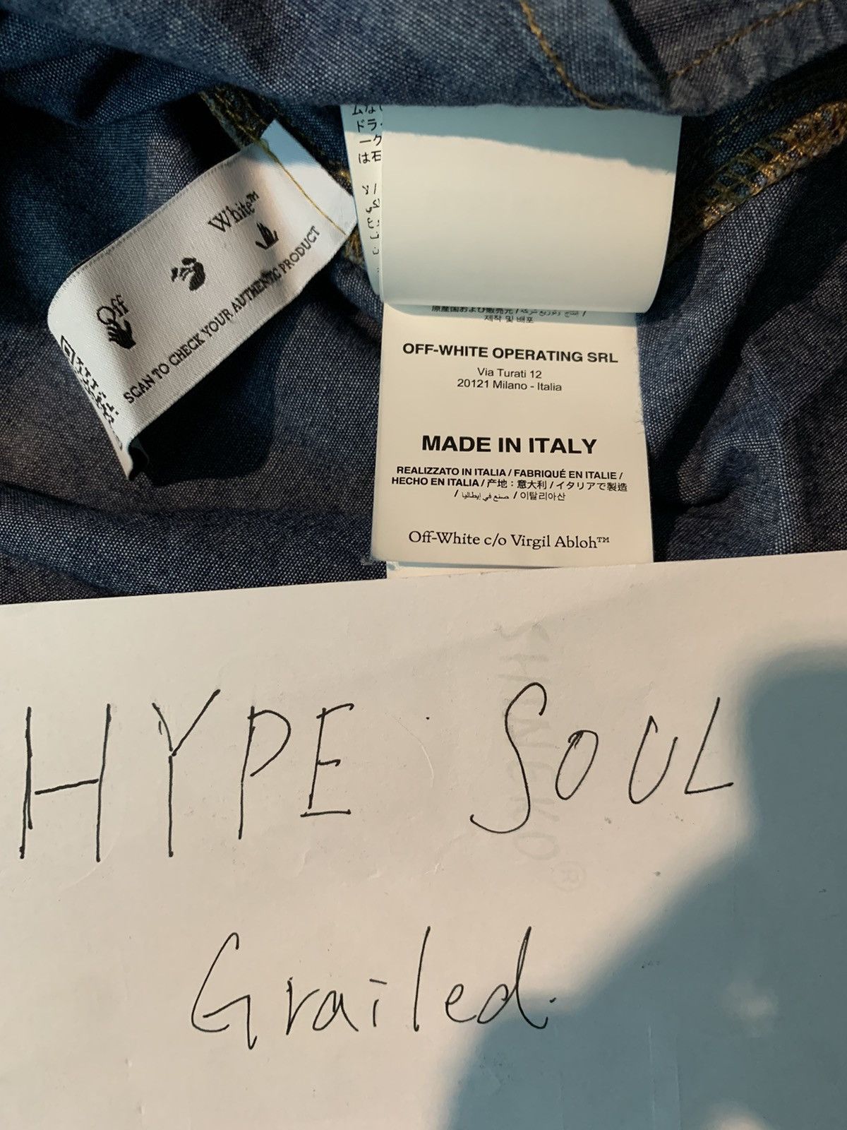 Off-White OFF-WHITE ""STAFF GARMENT"" SHIRT Size US XXS / EU 40 - 13 Thumbnail