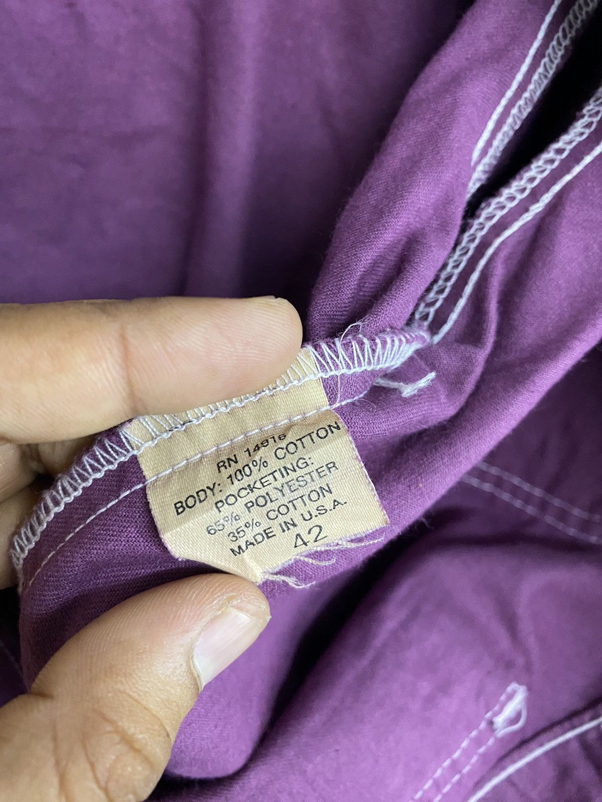 Pointer Vintage 80s POINTER BRAND Workwear Purple Jecket Made In USA Size US L / EU 52-54 / 3 - 3 Thumbnail
