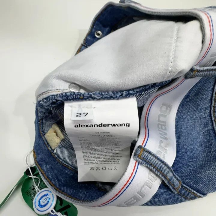 Alexander Wang Alexander Wang Blue Denim High Waisted Shorts - Size 27" / US 4 / IT 40 - 5 Thumbnail