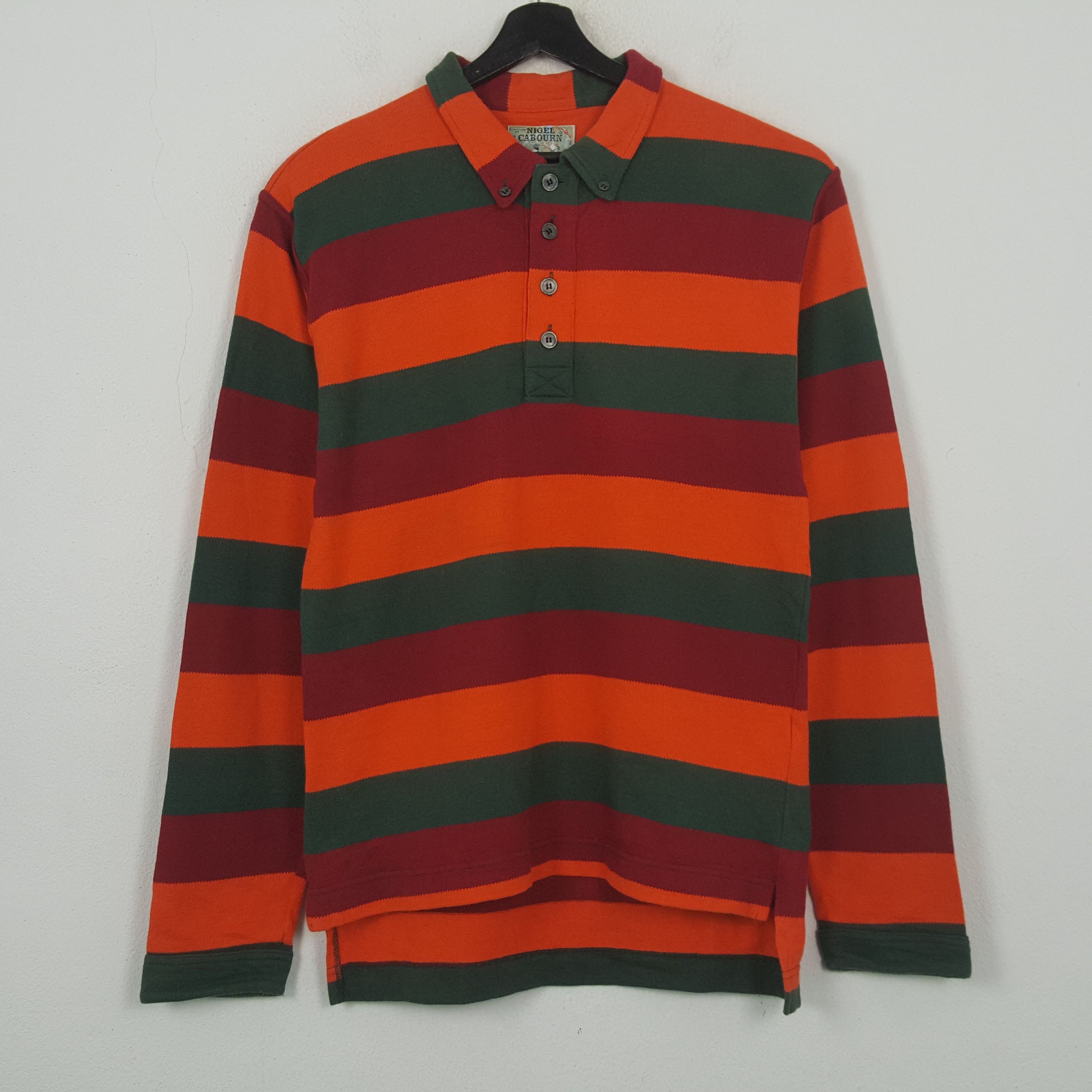 Nigel Cabourn Nigel Cabourn Fashion Stripe Design Polos RR1 Size US M / EU 48-50 / 2 - 1 Thumbnail
