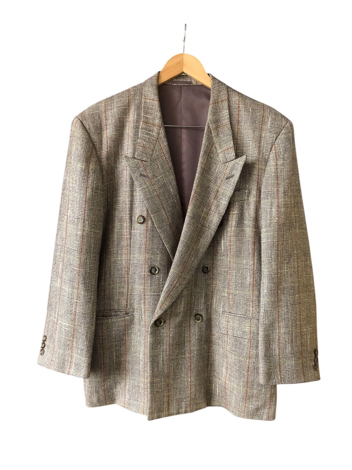 Issey Miyake Vintage Issey Miyake Tete Homme Tweed Wool Blend Silk Jacket Size US M / EU 48-50 / 2 - 1 Thumbnail