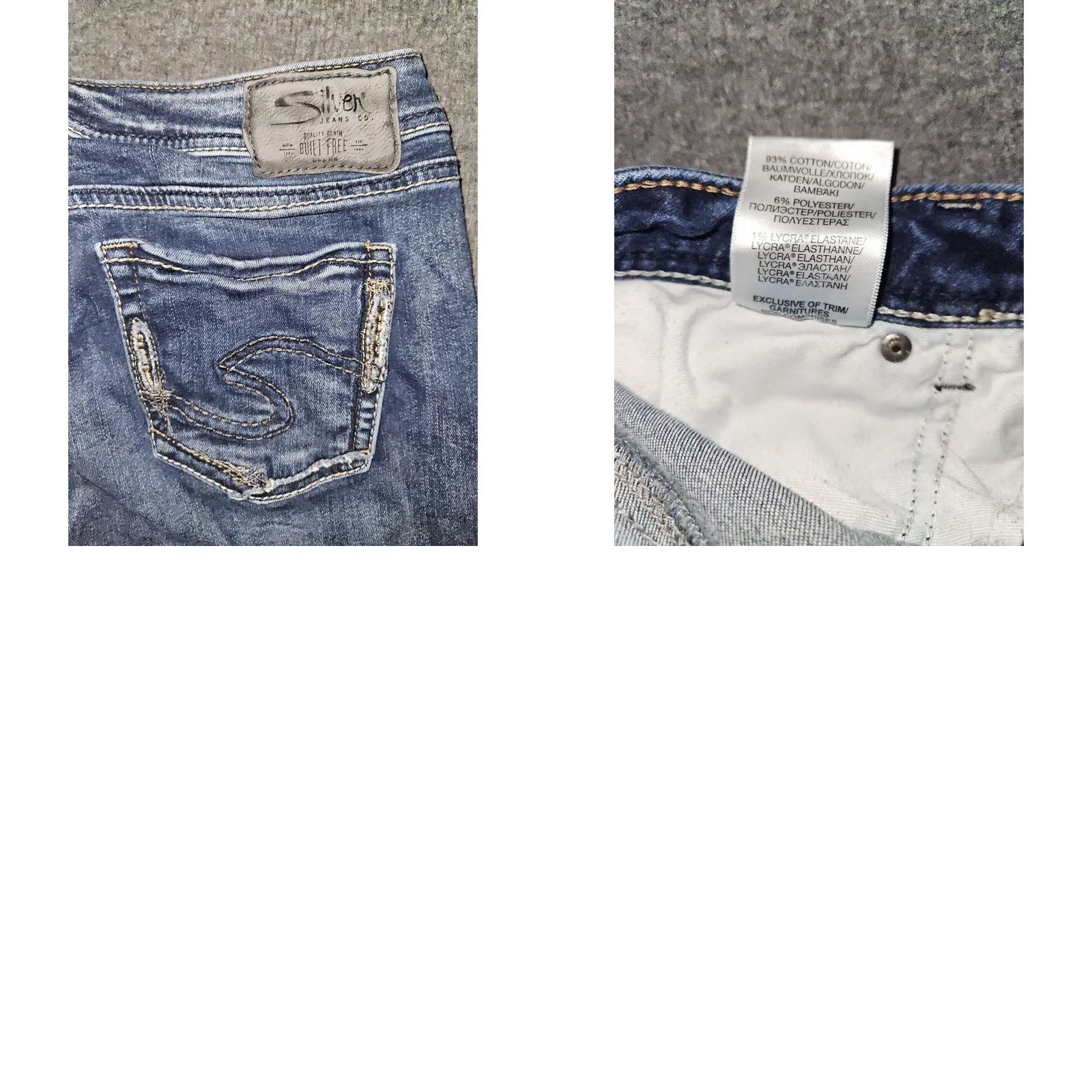 Silver Jeans Co. Silver Jeans Women's Jeans Bootcut 29x33 Slim Low Rise Embroidered Blue Denim Stretch Size 29" - 8 Thumbnail