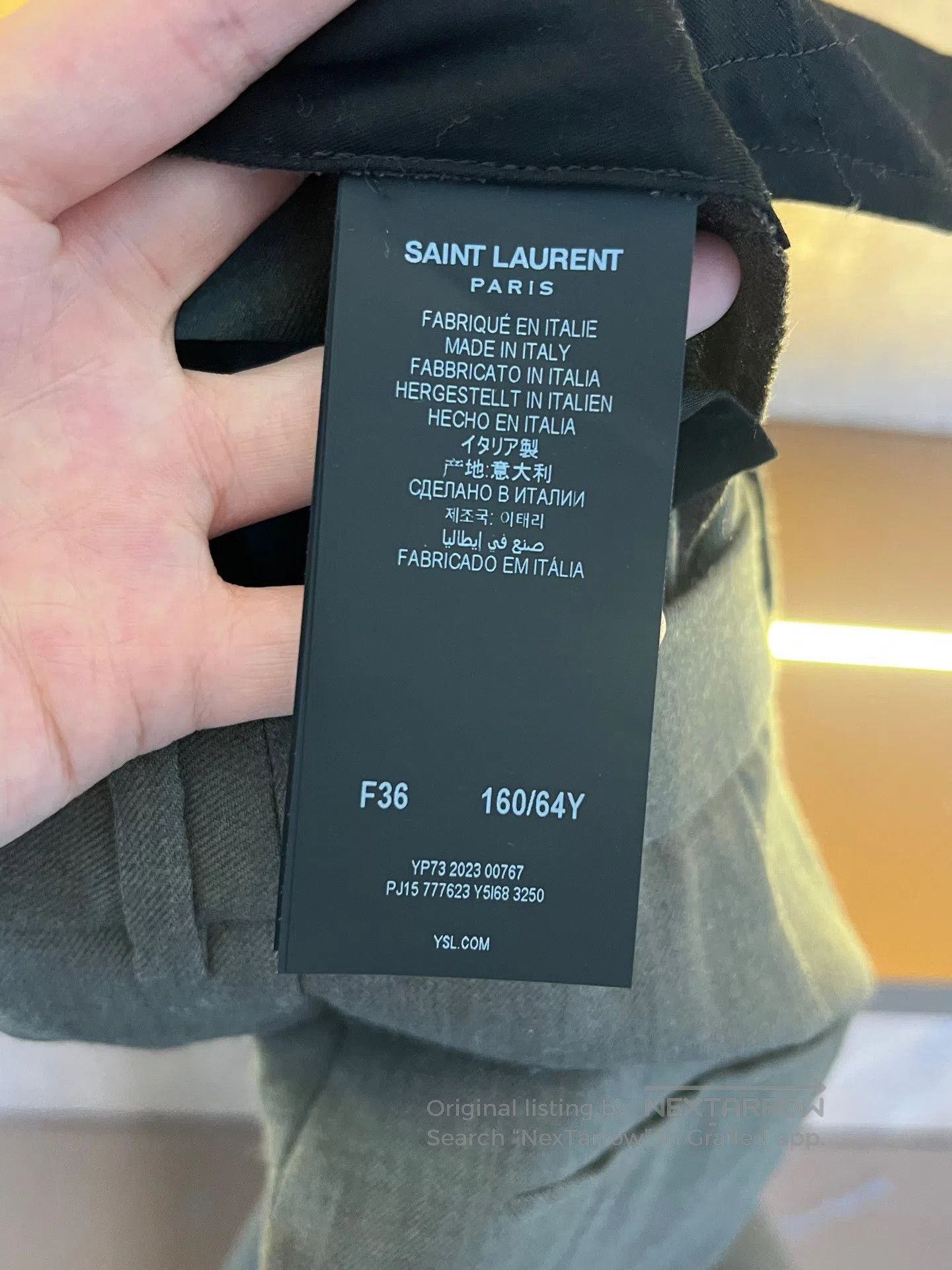Y's Y's Wool Wide Leg Trousers| Size 36R - 3 Thumbnail